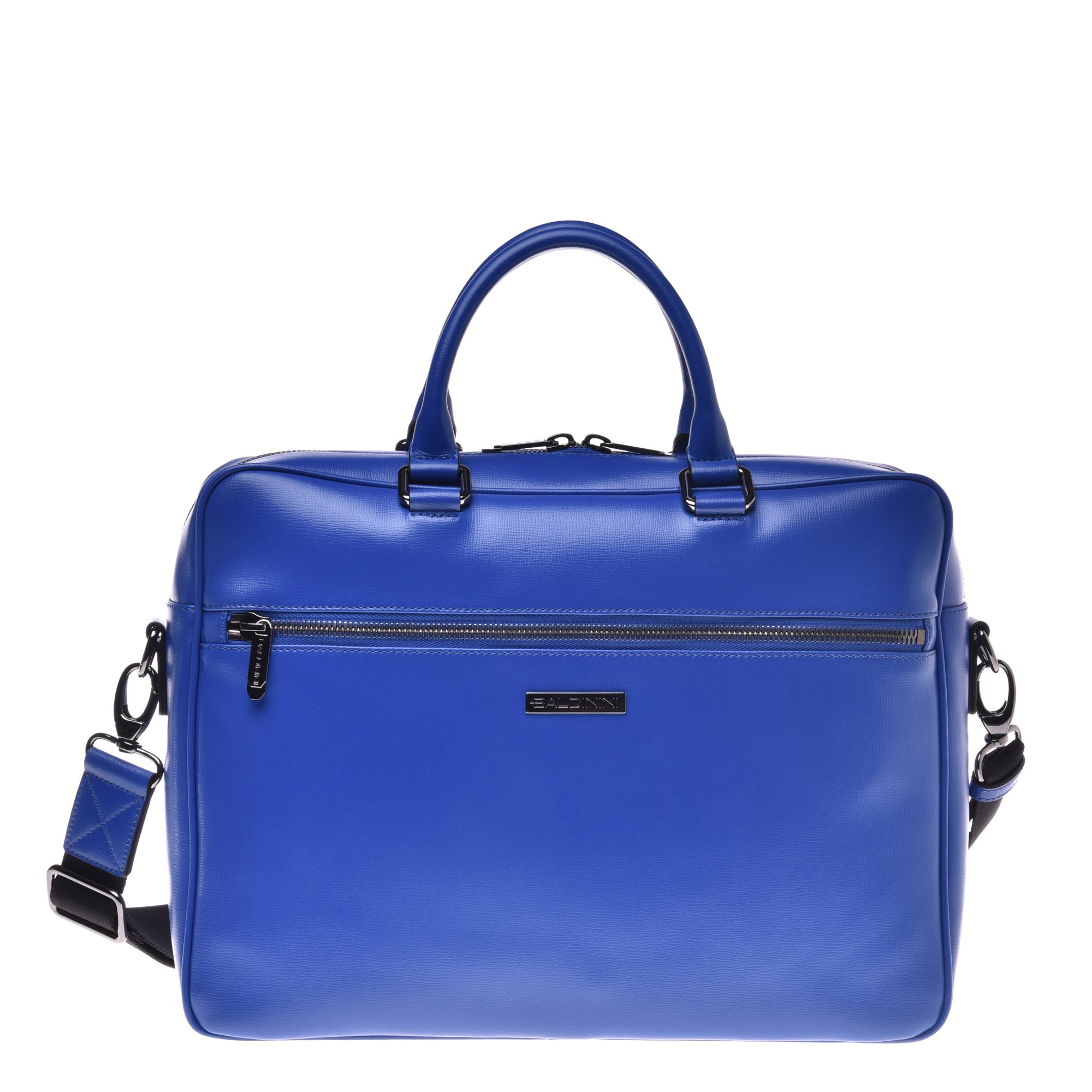 Professional bag in electric blue saffiano image