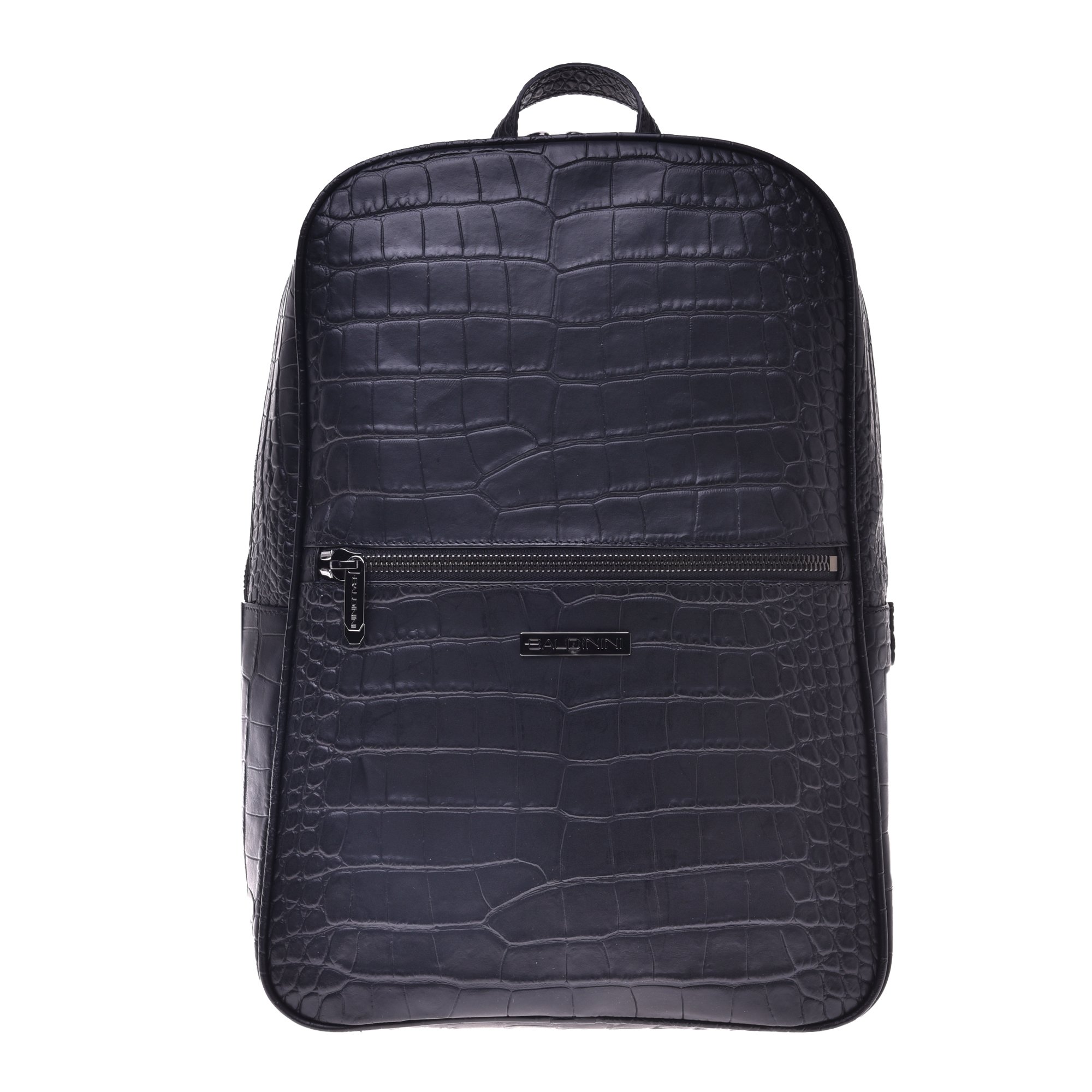 Backpack in black crocodile print image