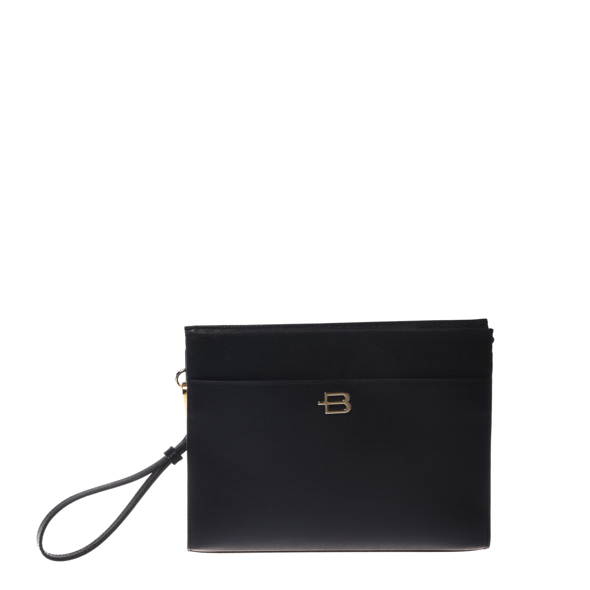 Unisex black saffiano clutch bag image