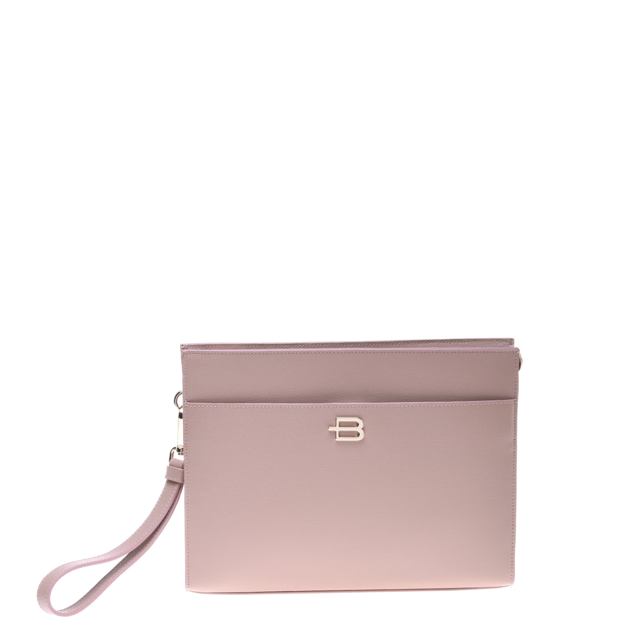 Unisex nude saffiano clutch bag image