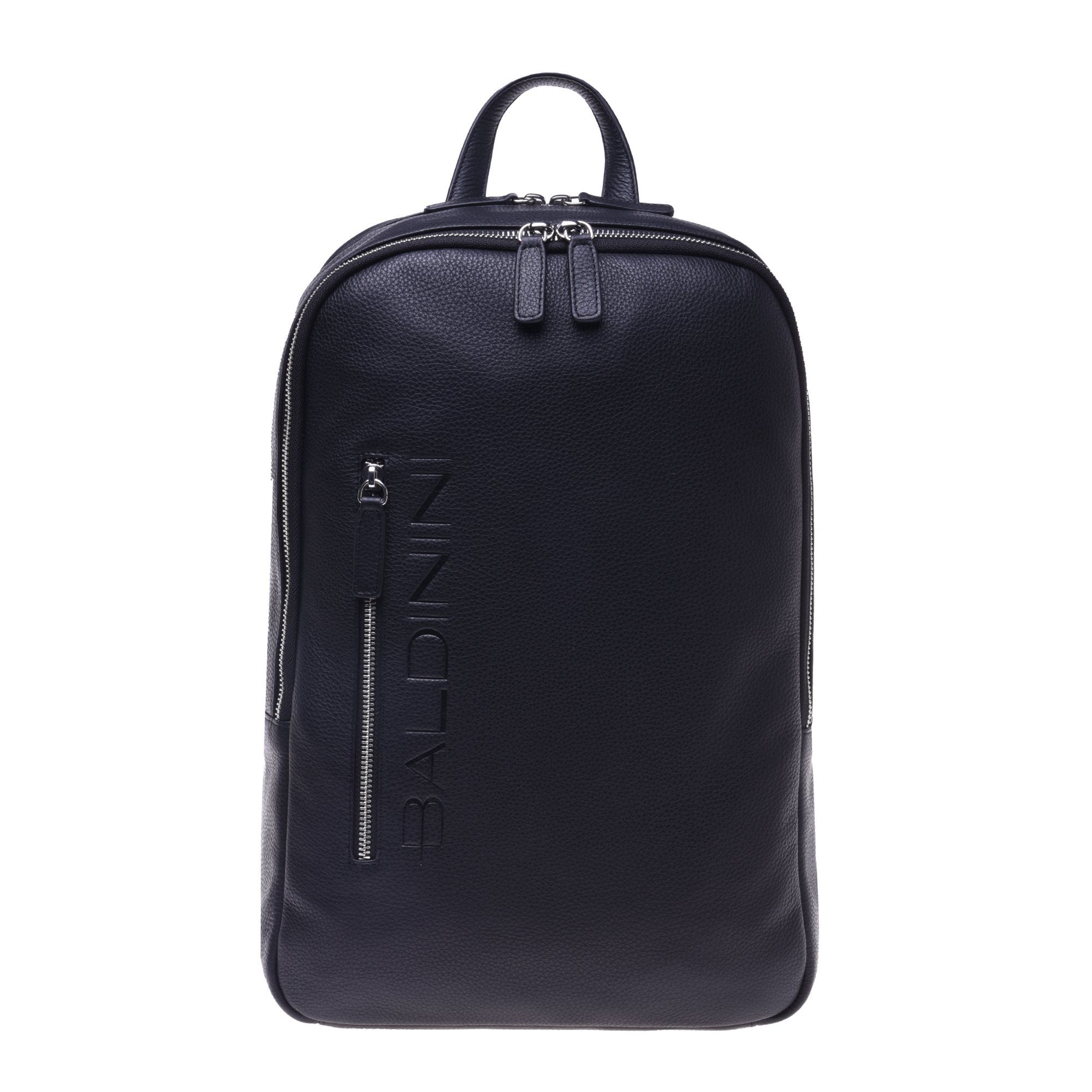 Blue tumbled leather rucksack image