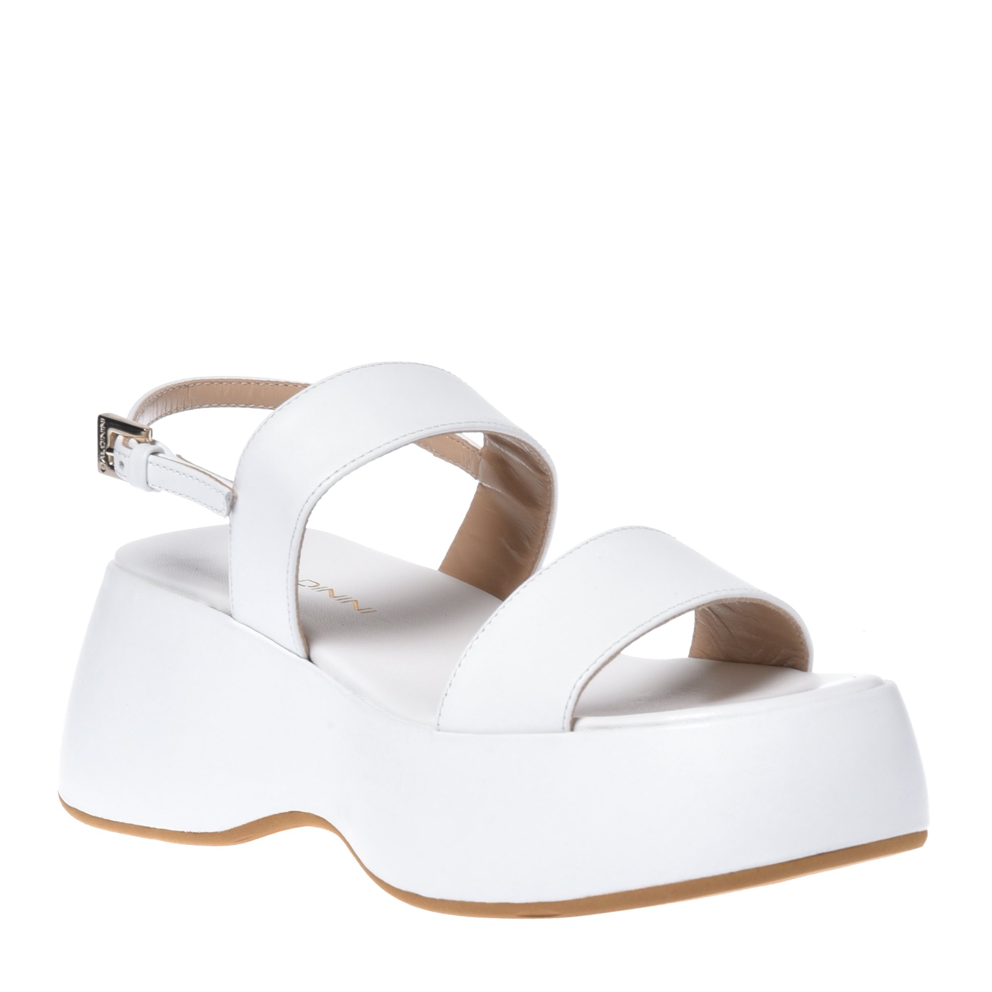 Sandal in white calfskin image