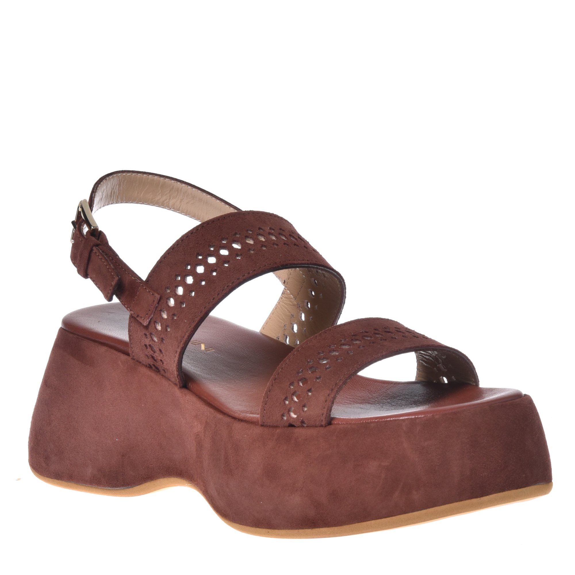 Sandal in brown suede image