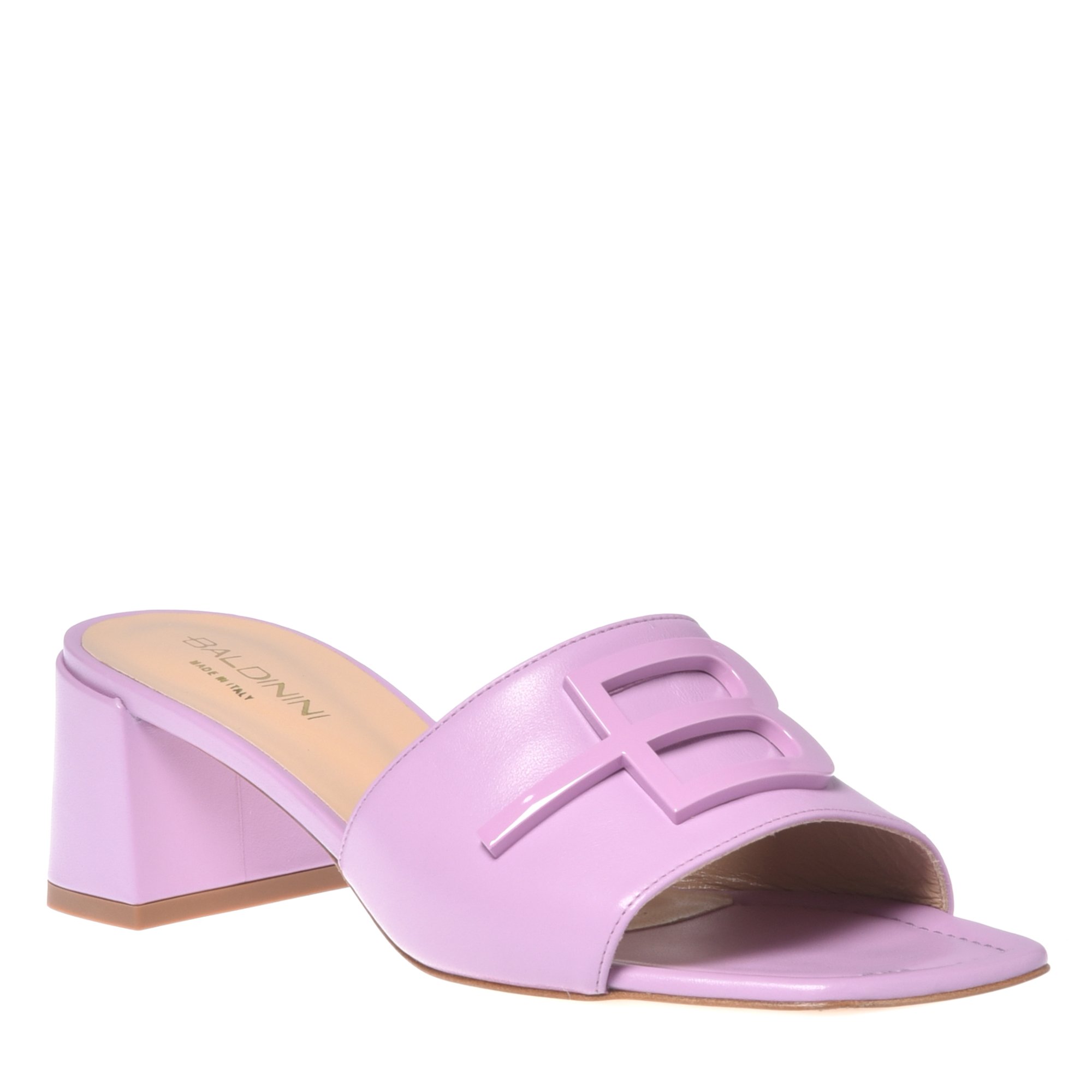Court shoe in lilac calfskin image