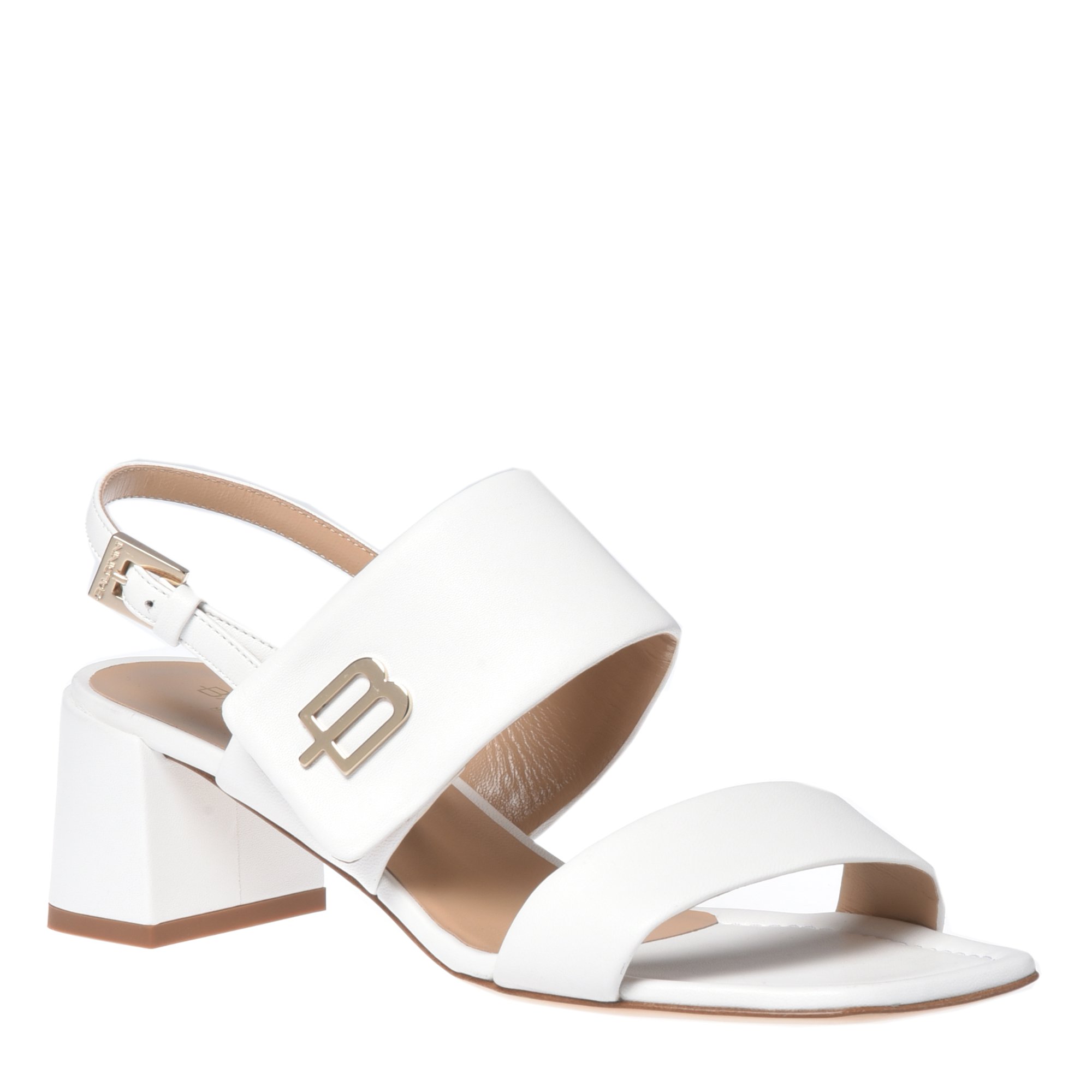 Sandal in white nappa leather image