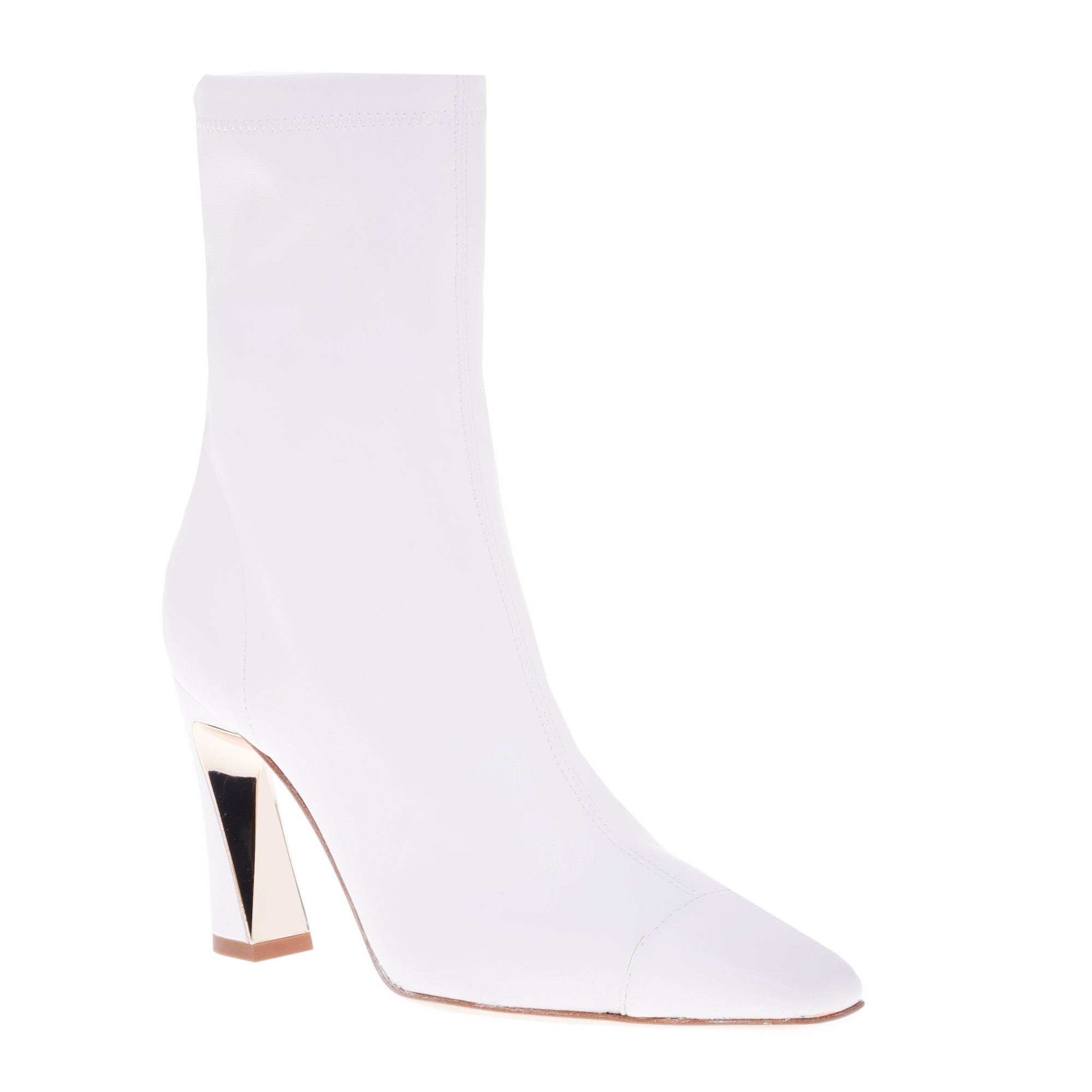 Ankle boot in white eco-leather image