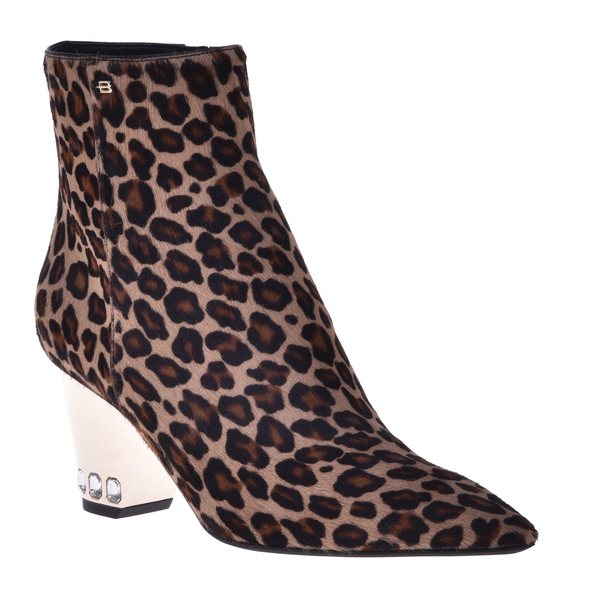 Ankle boots in leopard-print pony skin image