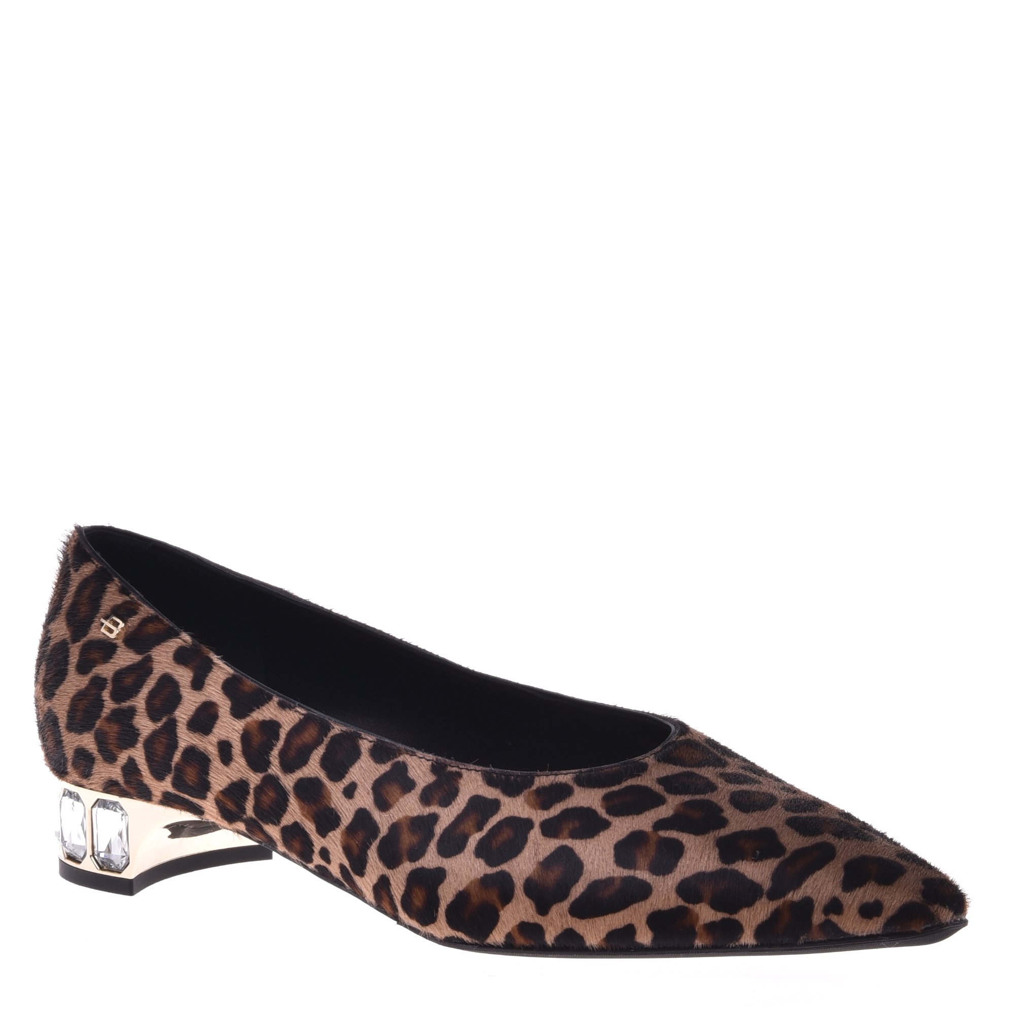 Court shoes in leopard-print pony skin image