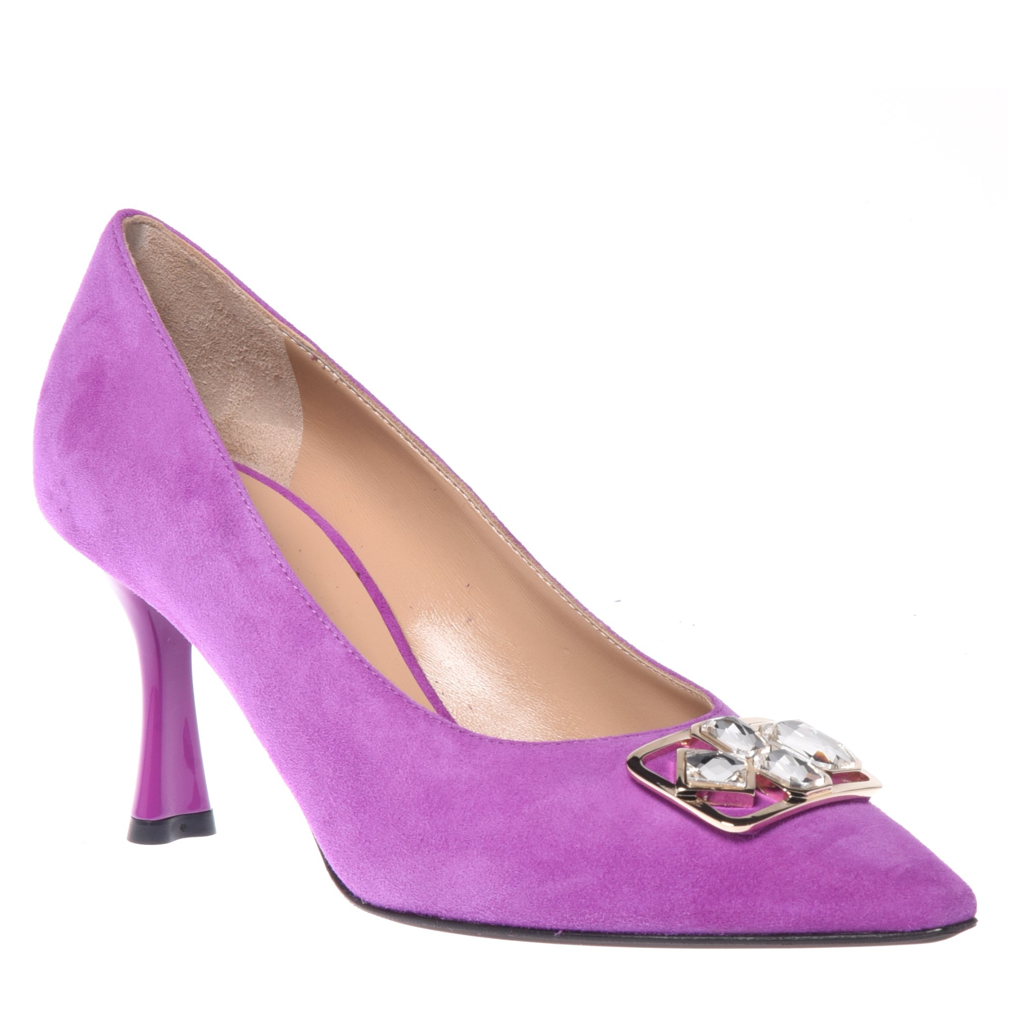 Court shoes in purple suede image