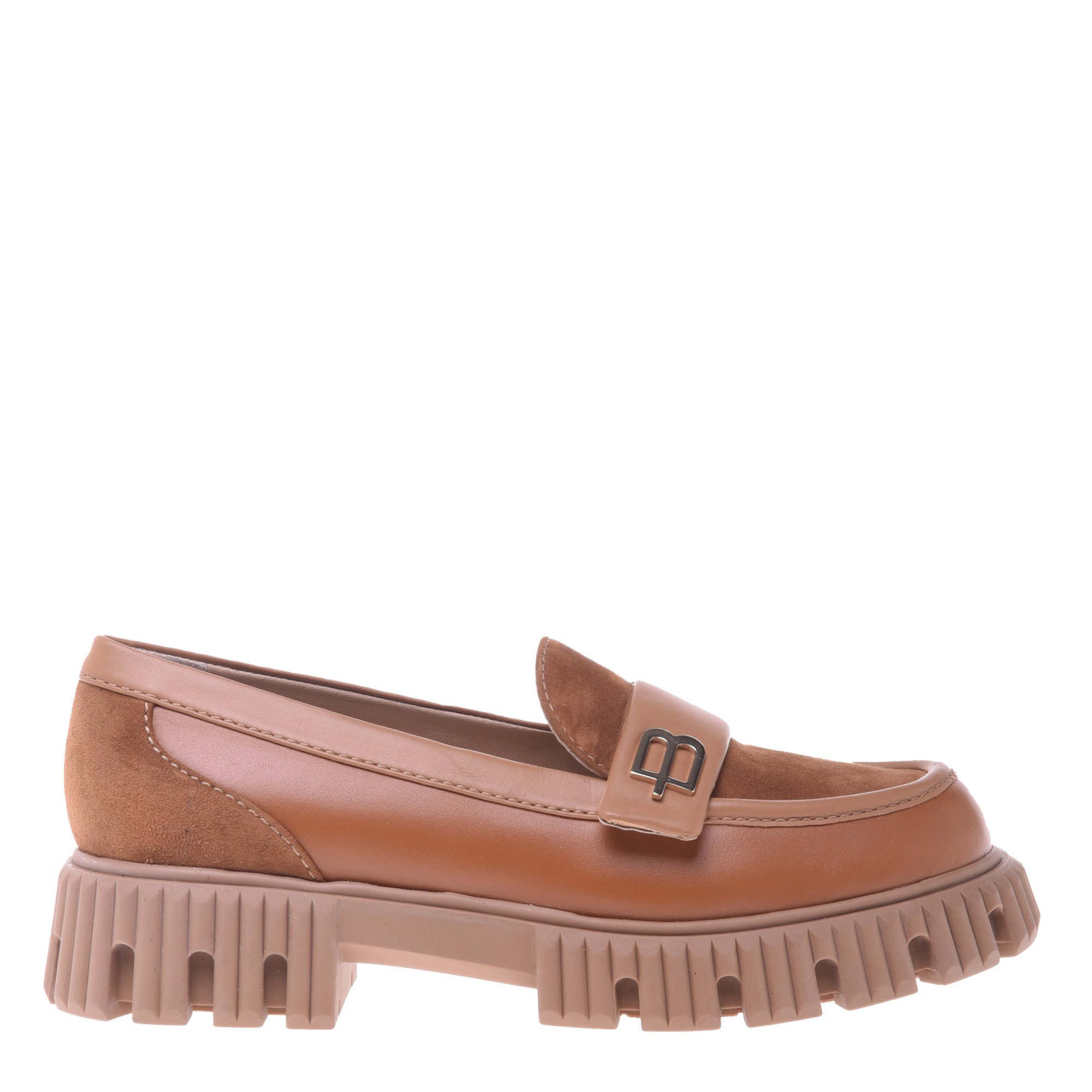 Leather and leather suede loafer image