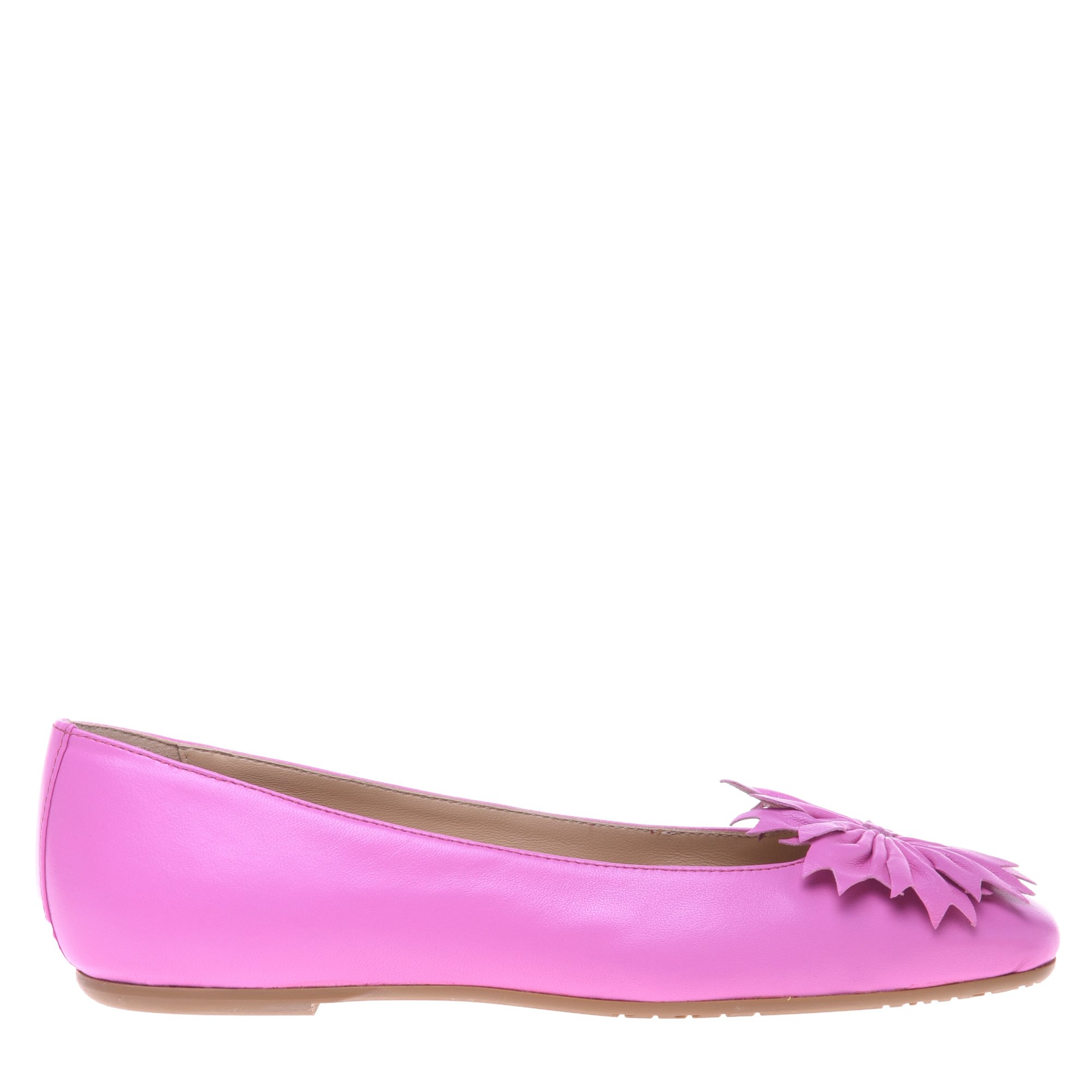Red nappa leather ballerina image