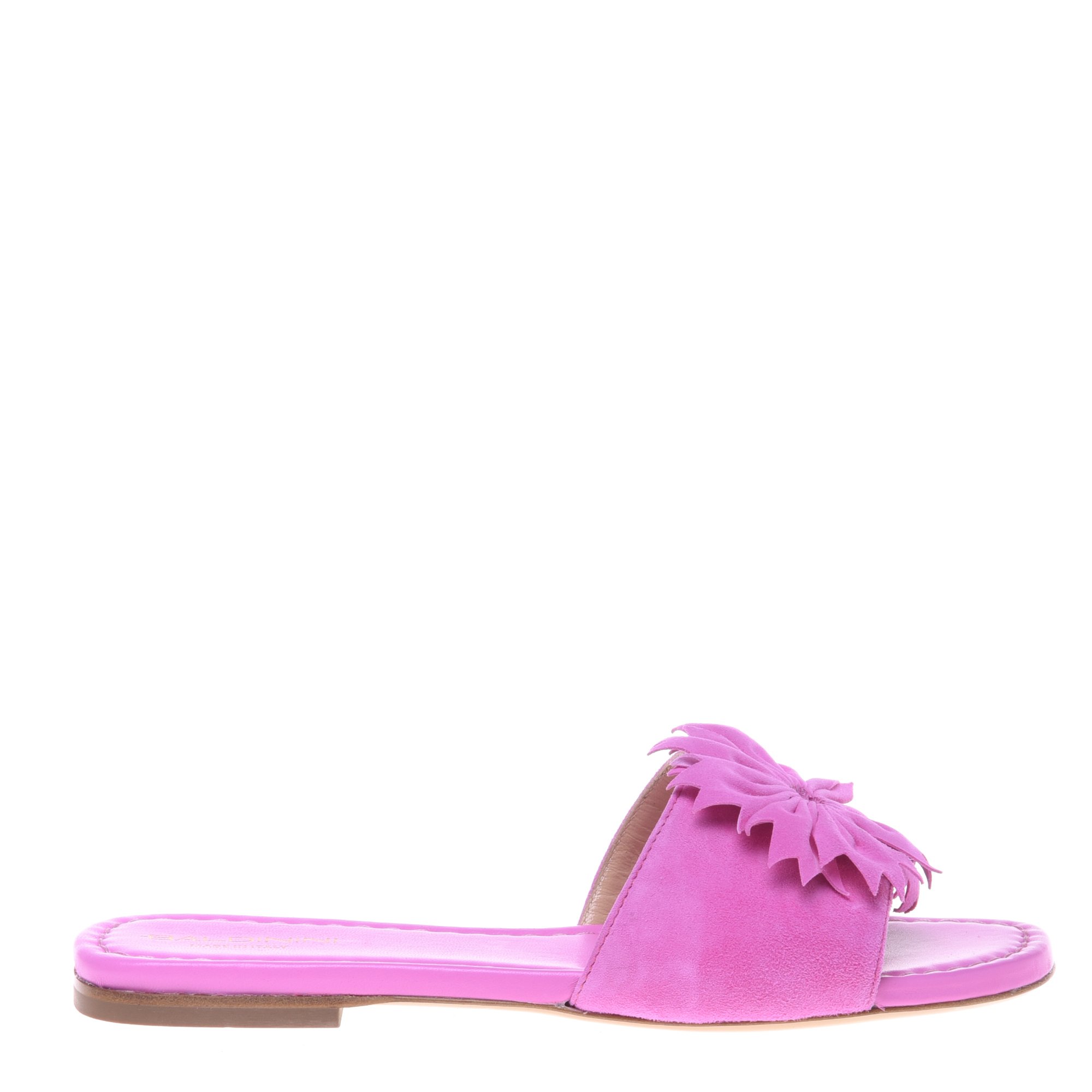 Pink suede clogs image