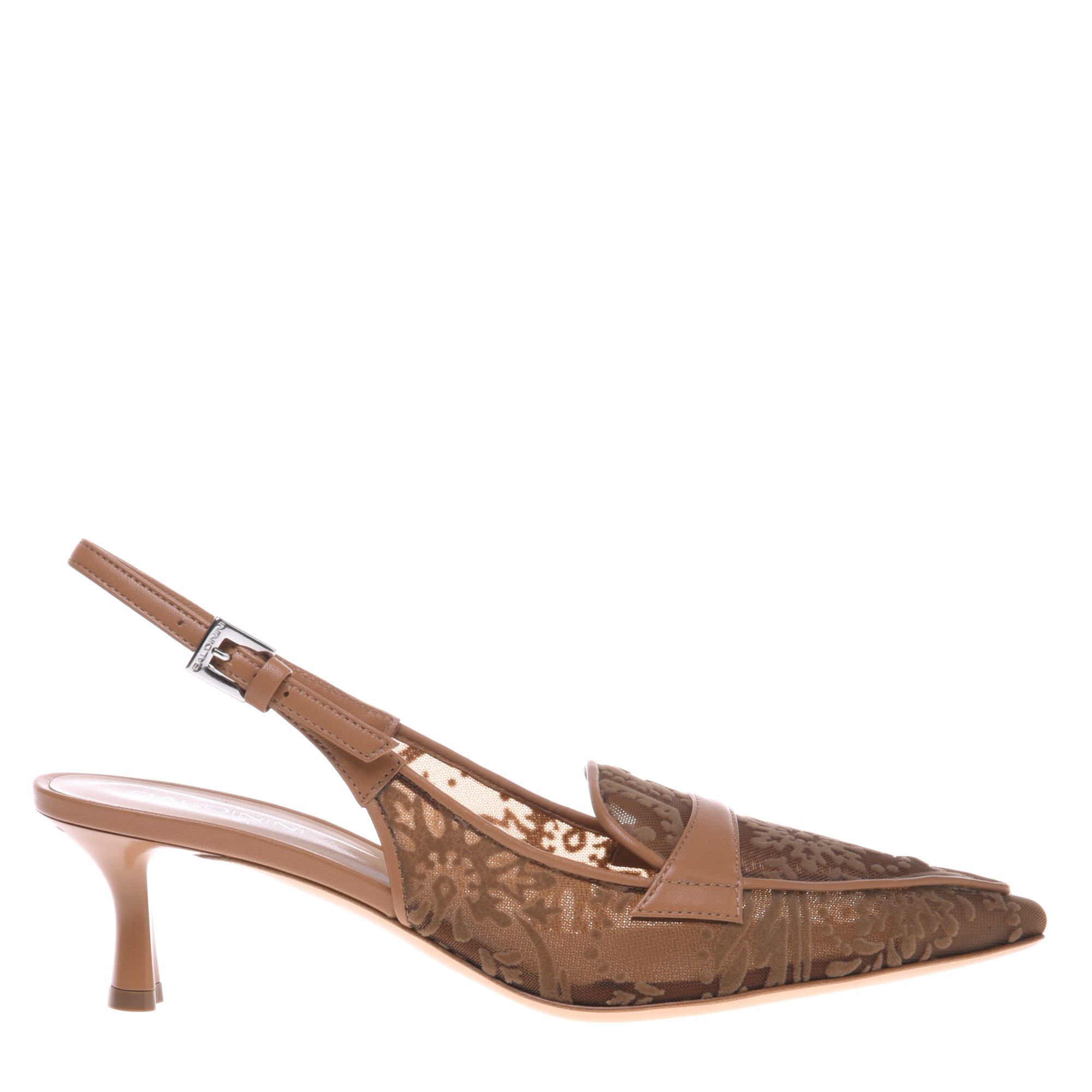 Slingback in petal leather mesh image