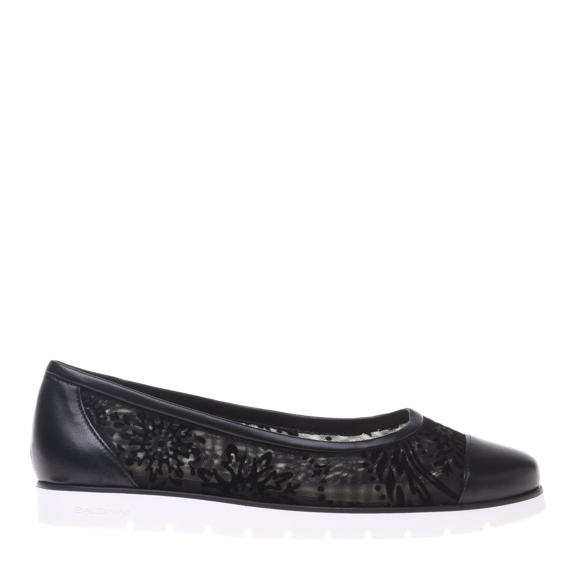 Black petal mesh ballerina image