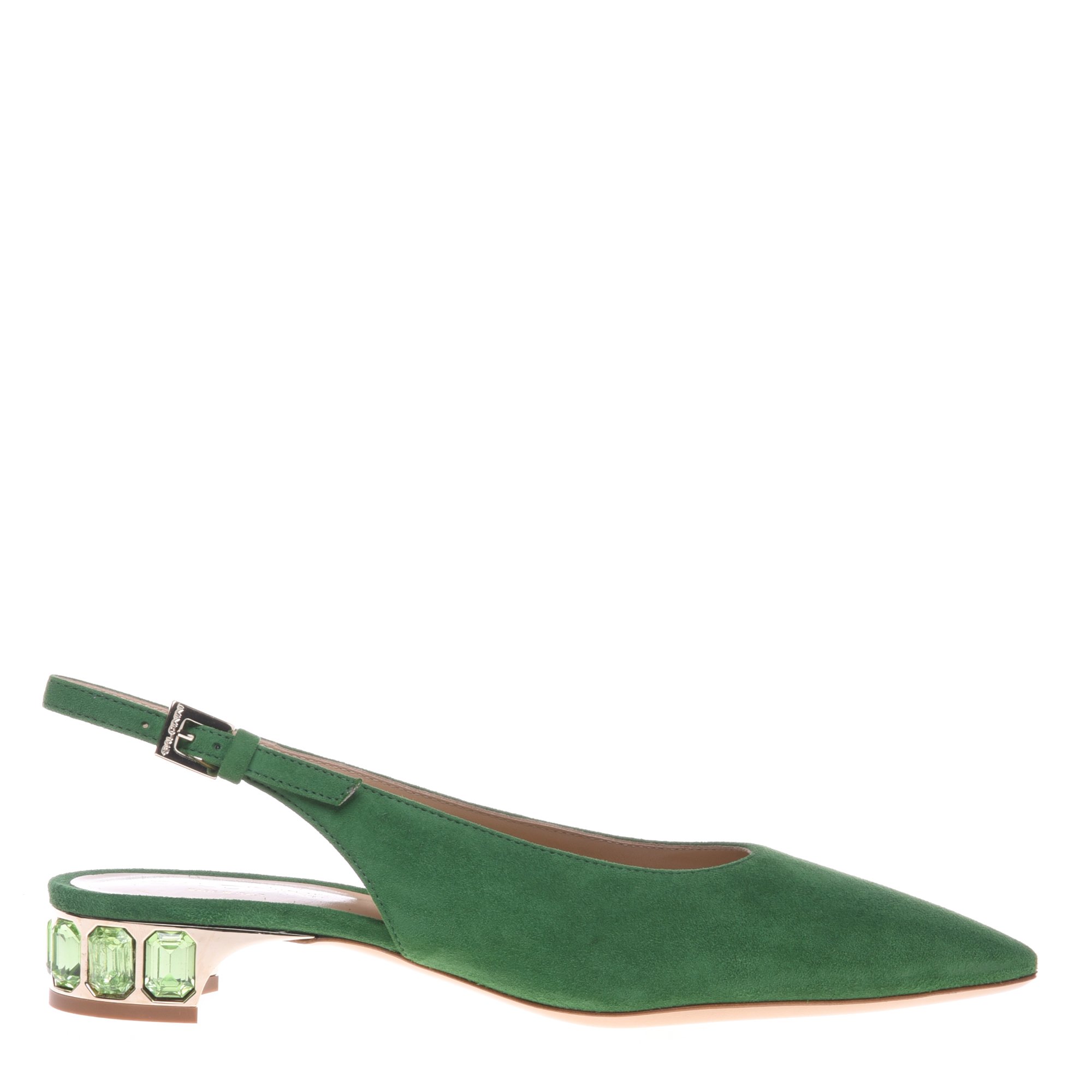 Green suede slingback image