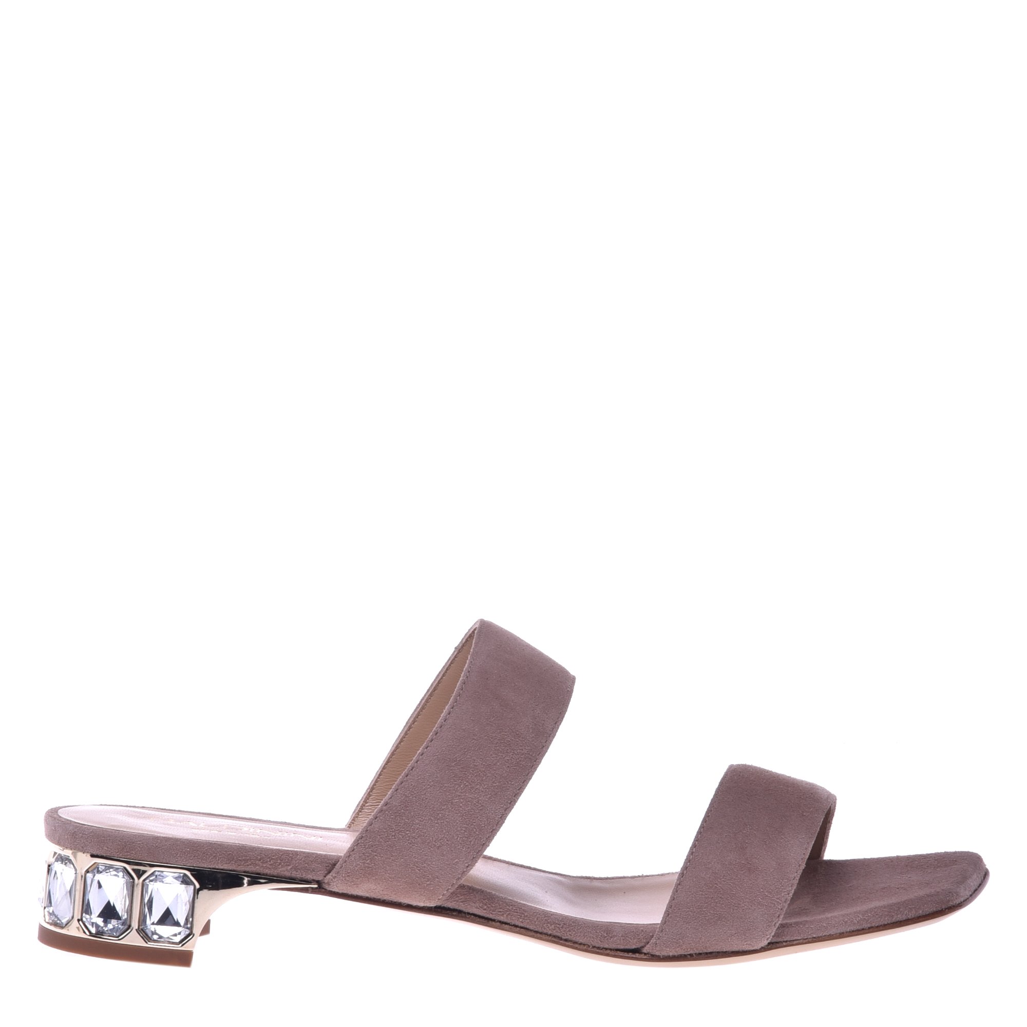 Nude suede clog image
