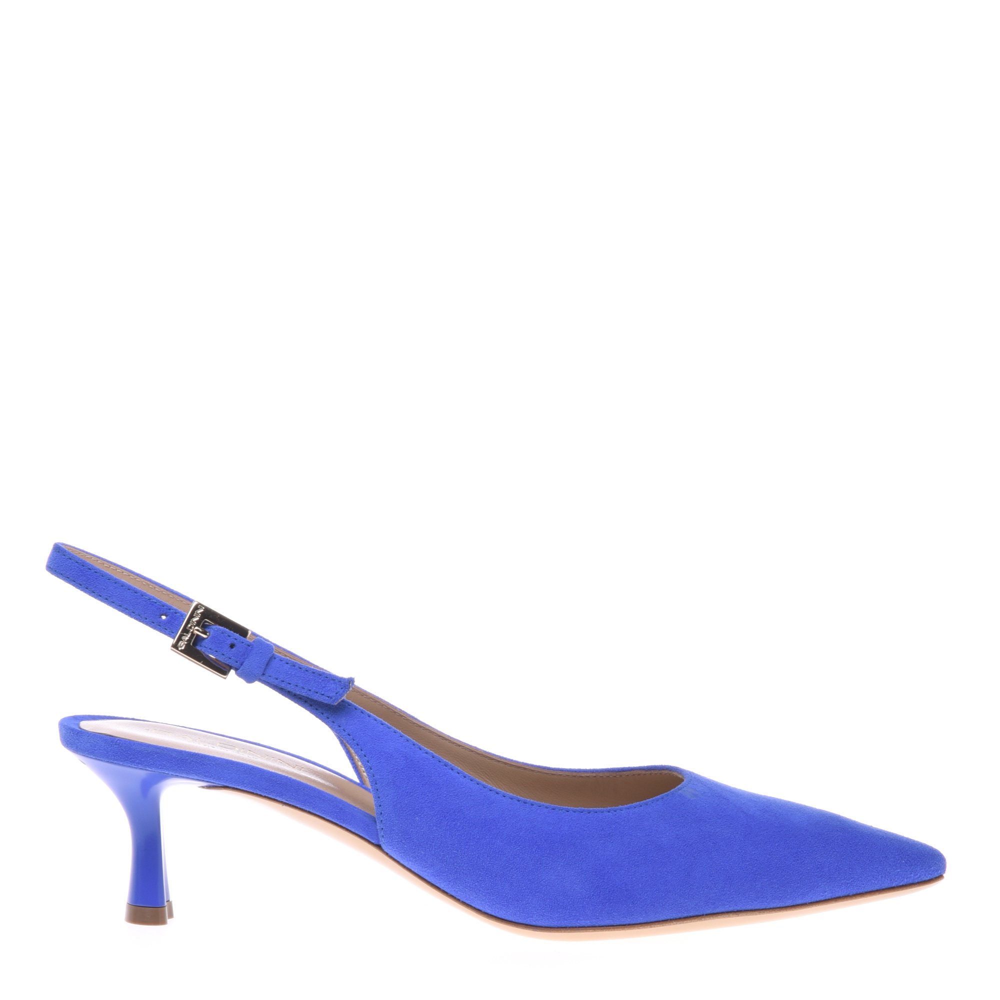 Blue suede slingback image