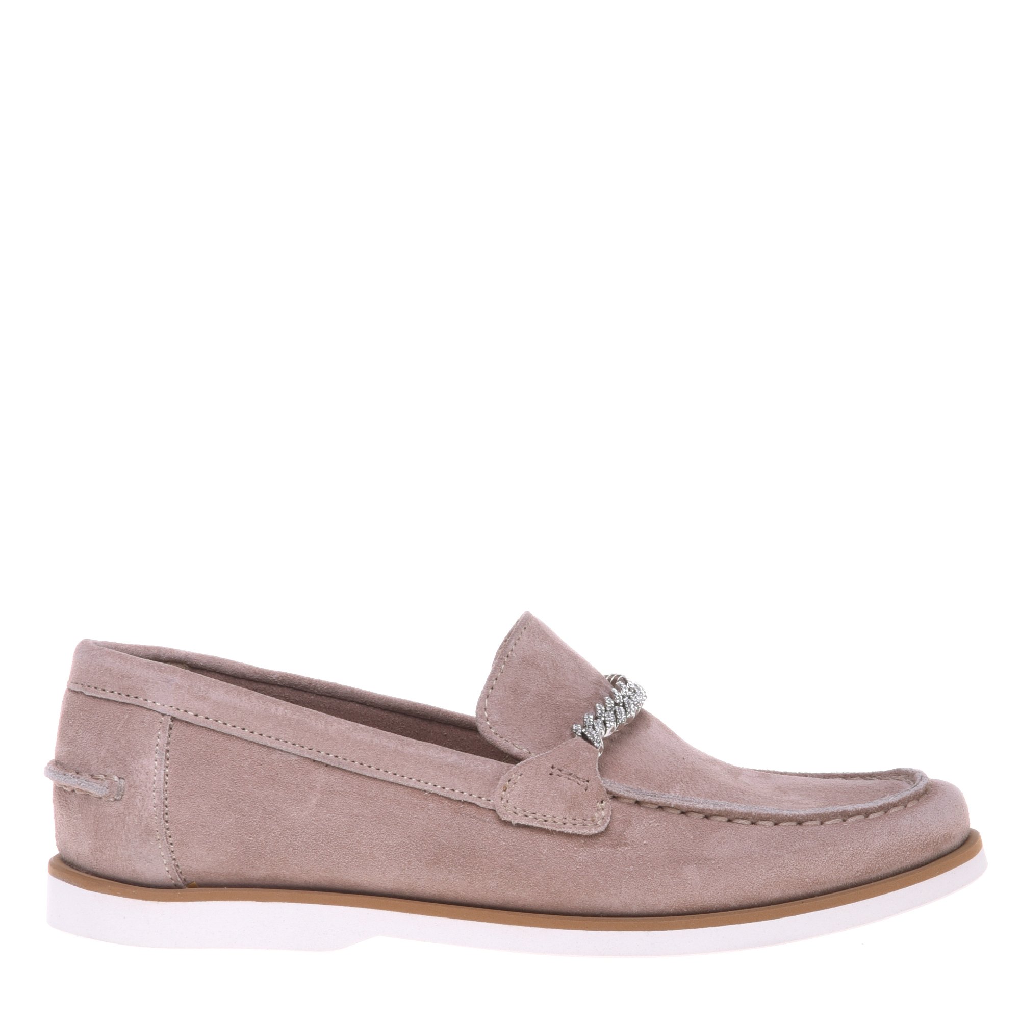 Nude suede loafer image