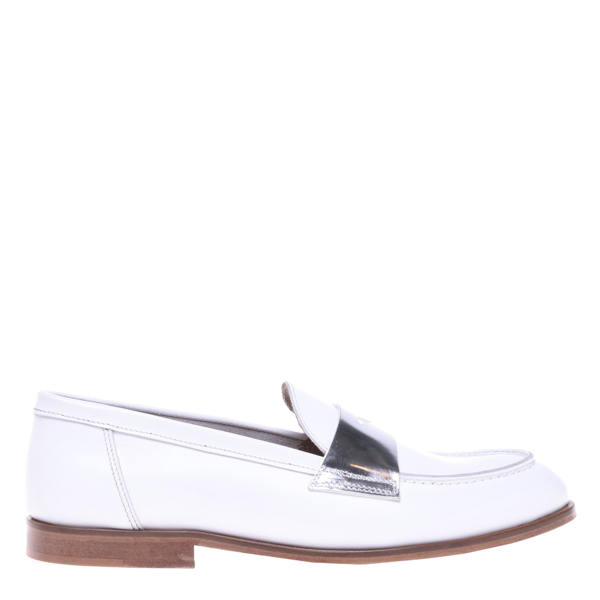 White and silver abrasivato loafer image