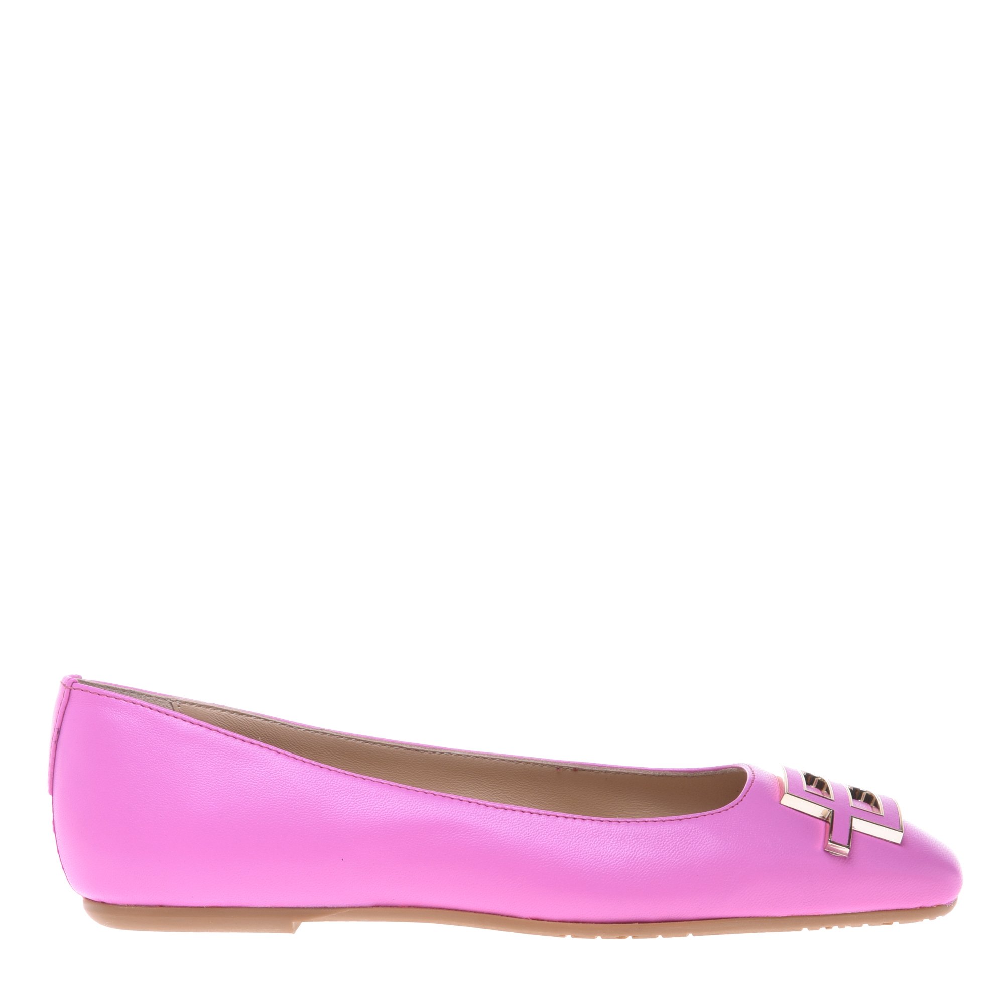 Red nappa leather ballerina image