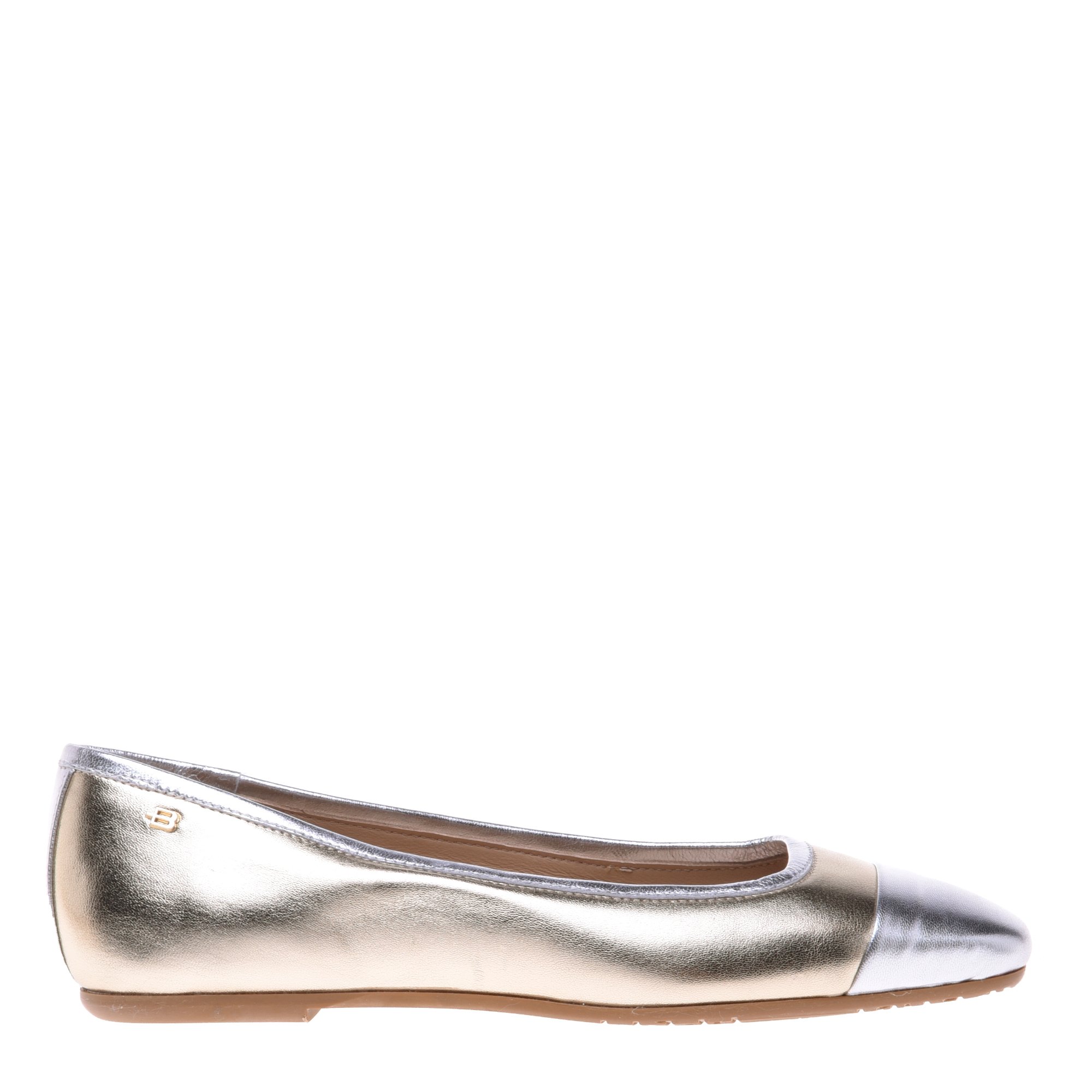 Laminated nappa dancer in silver and light gold image