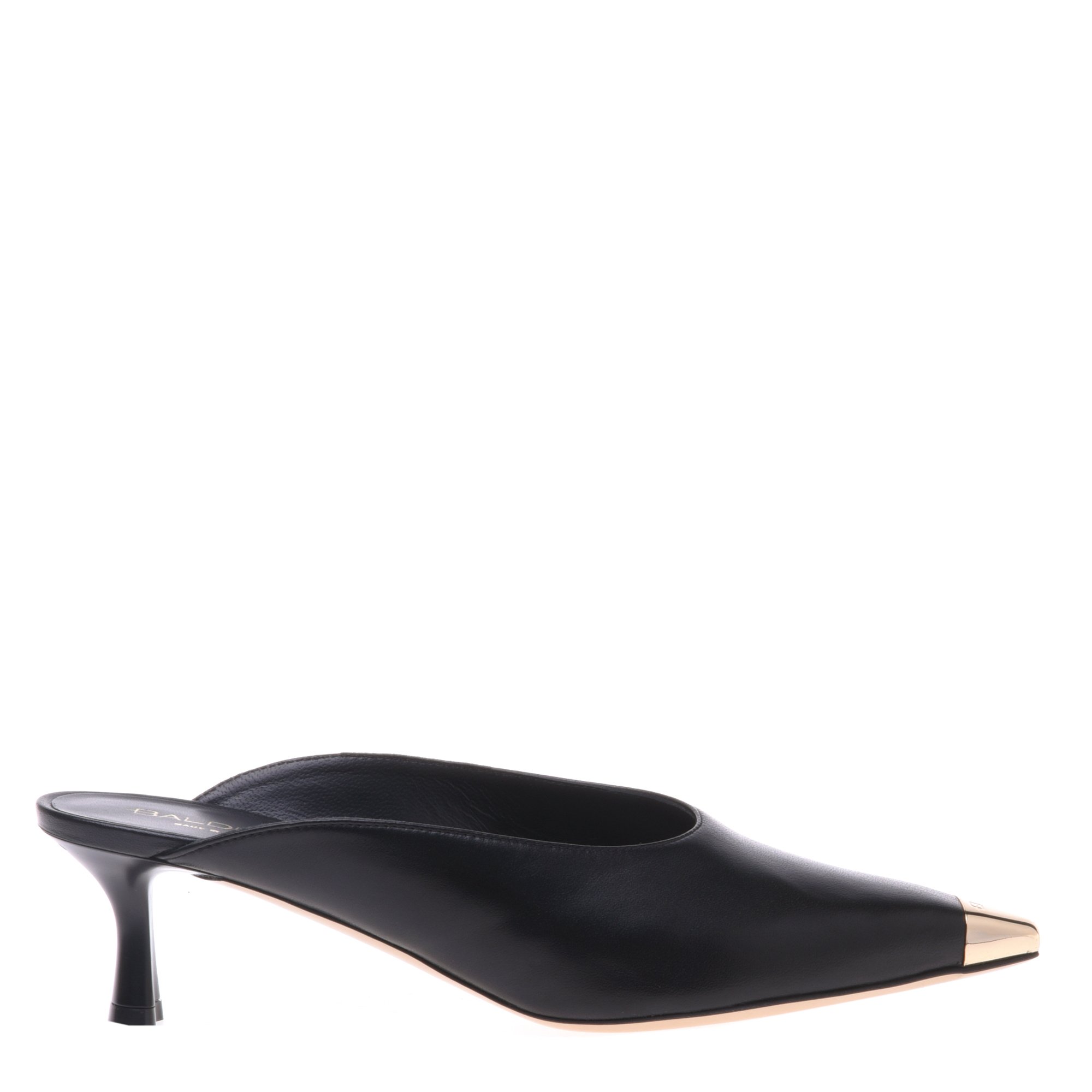 Black leather clogs image