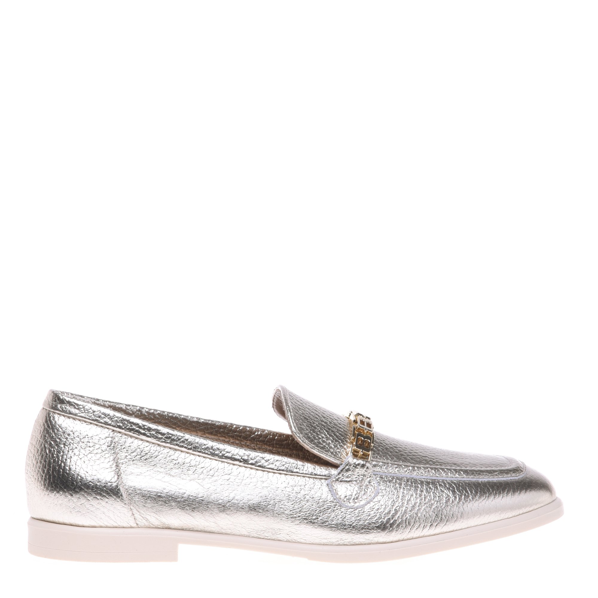 Light gold laminated tumbled loafer image