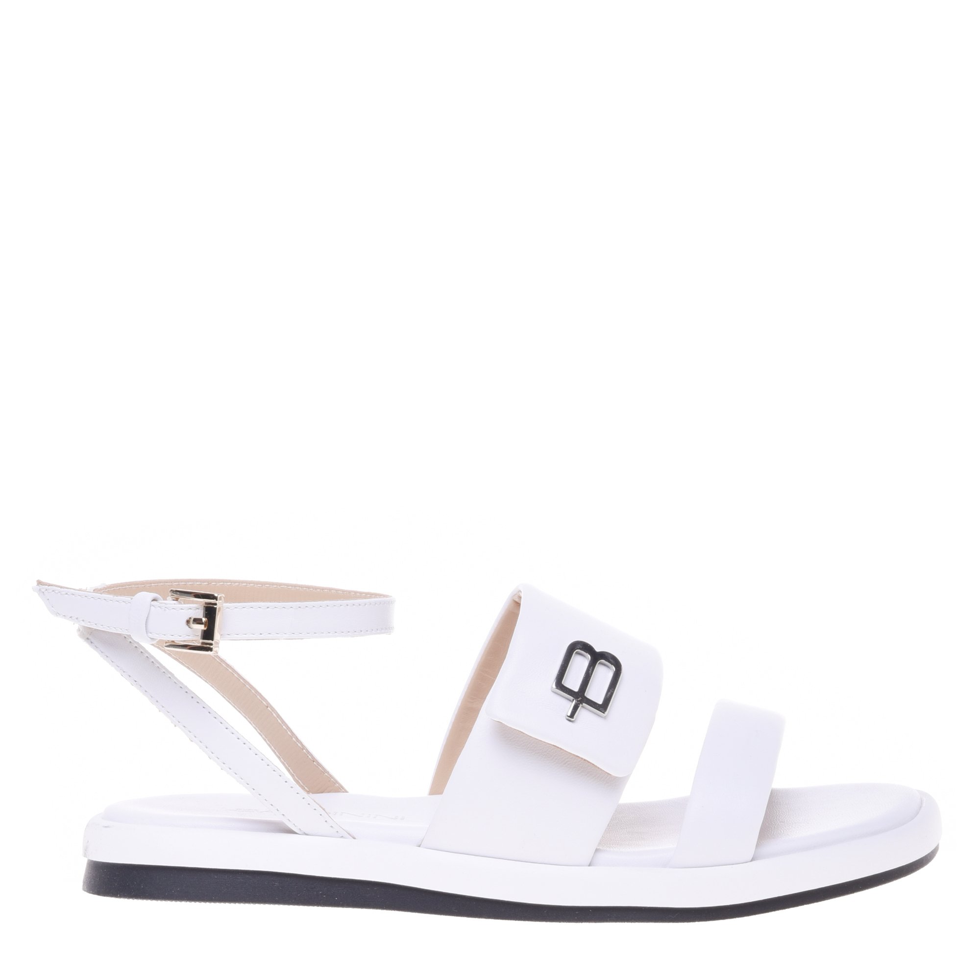 Sandal in white nappa leather image