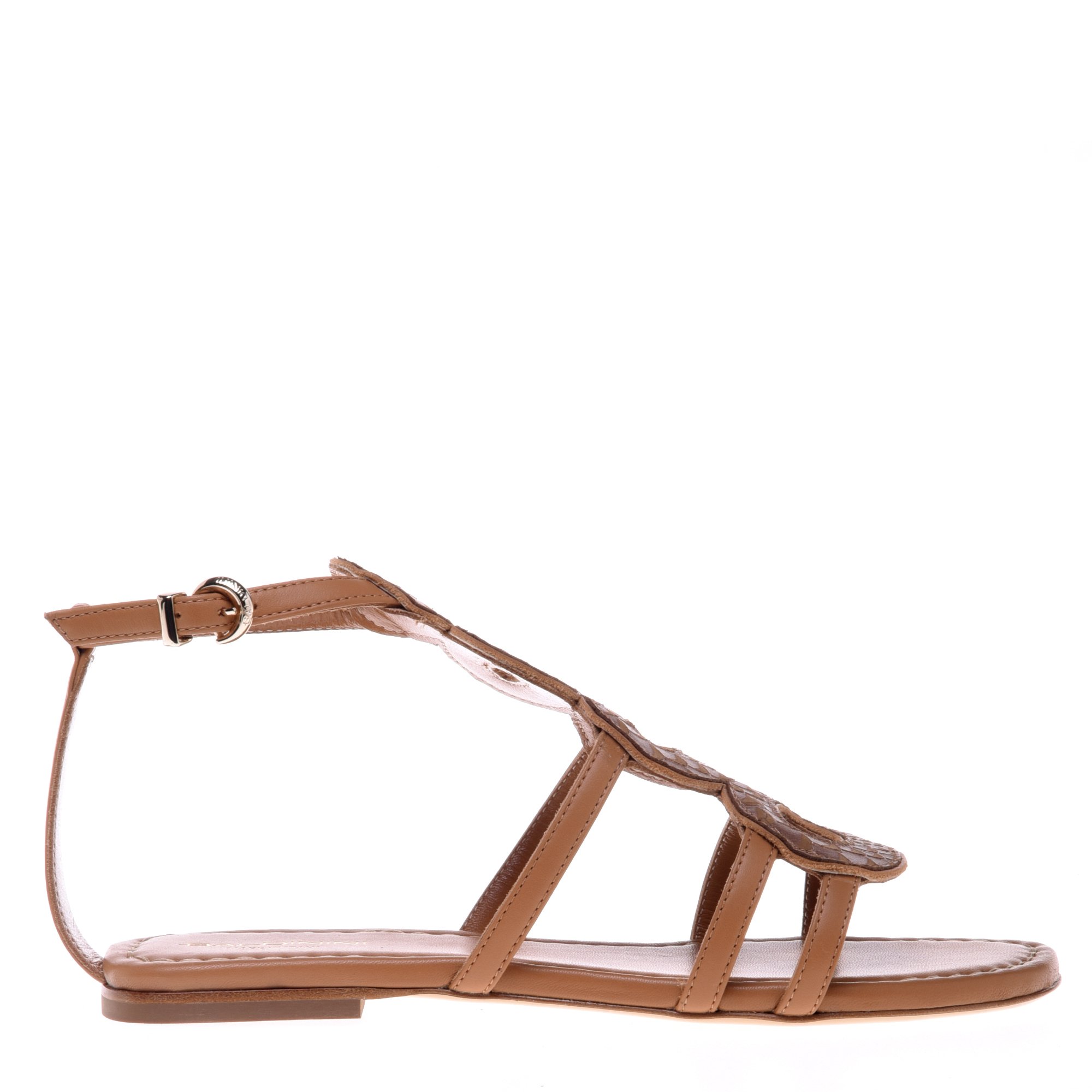Lizard print leather sandal image