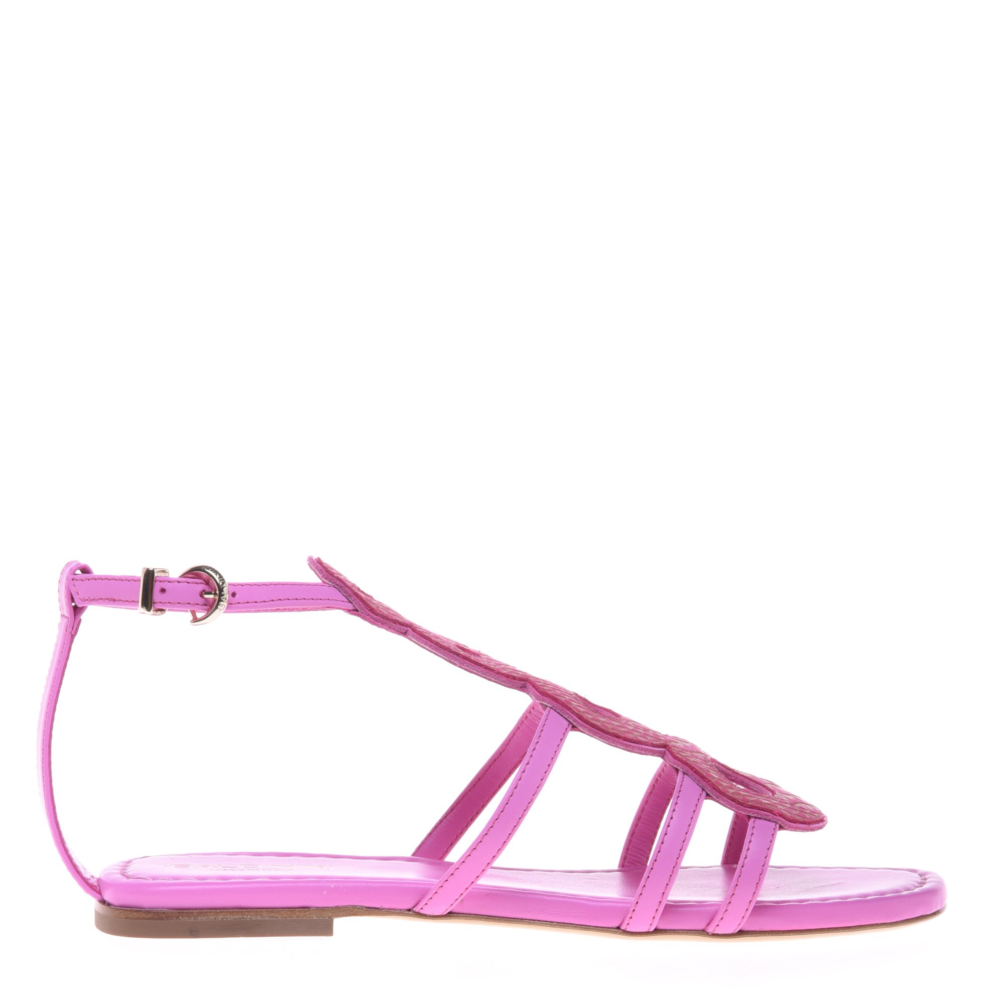 Pink lizard print sandal image