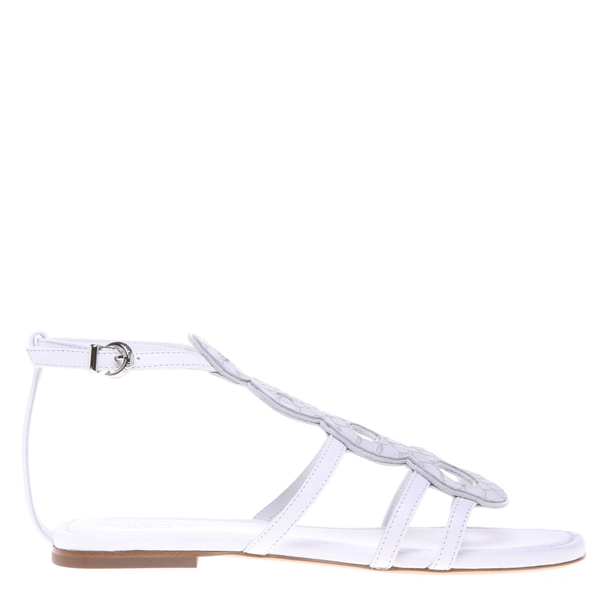 White lizard print sandal image