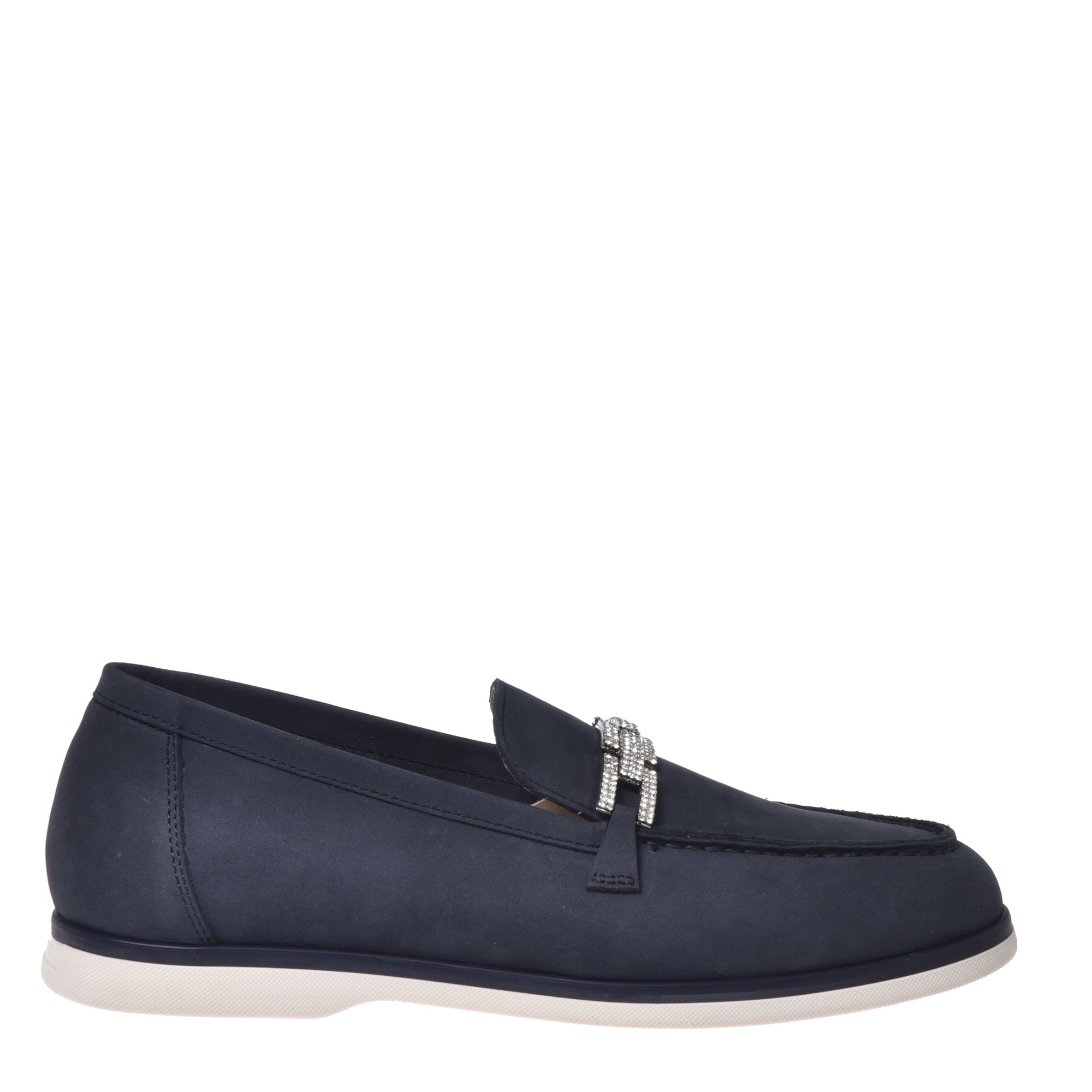 Dark blue nubuck loafer image