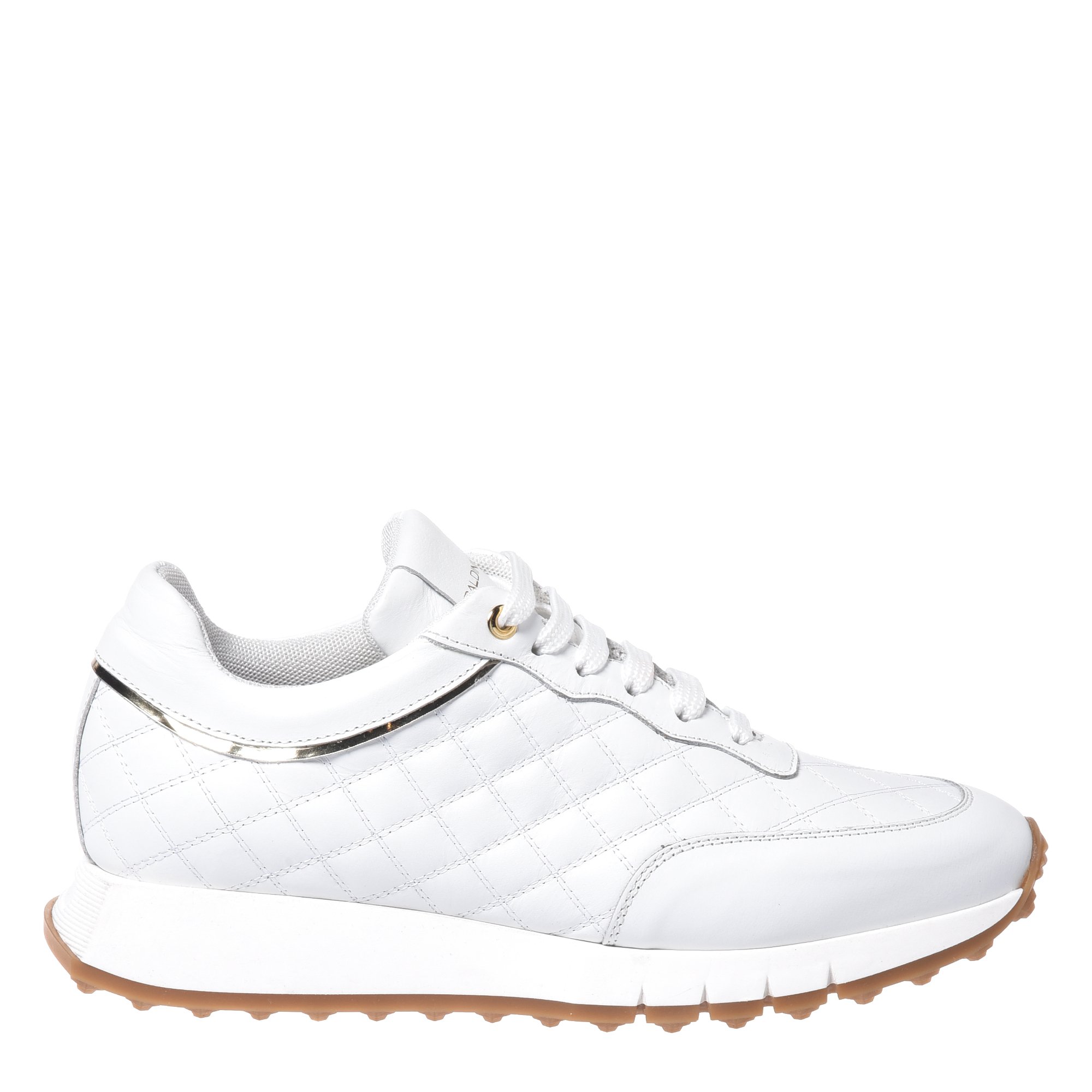 White quilted nappa sneaker image