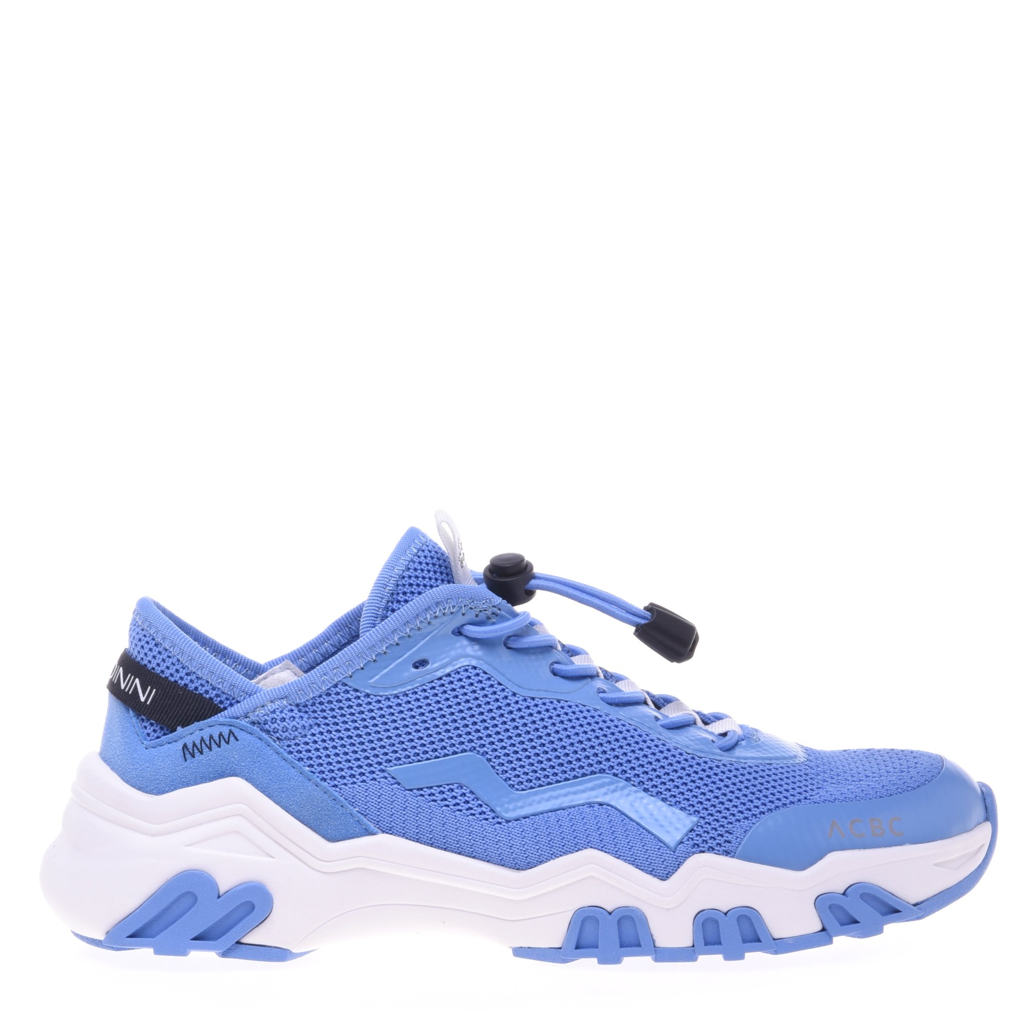 Light blue imitation leather trainer image