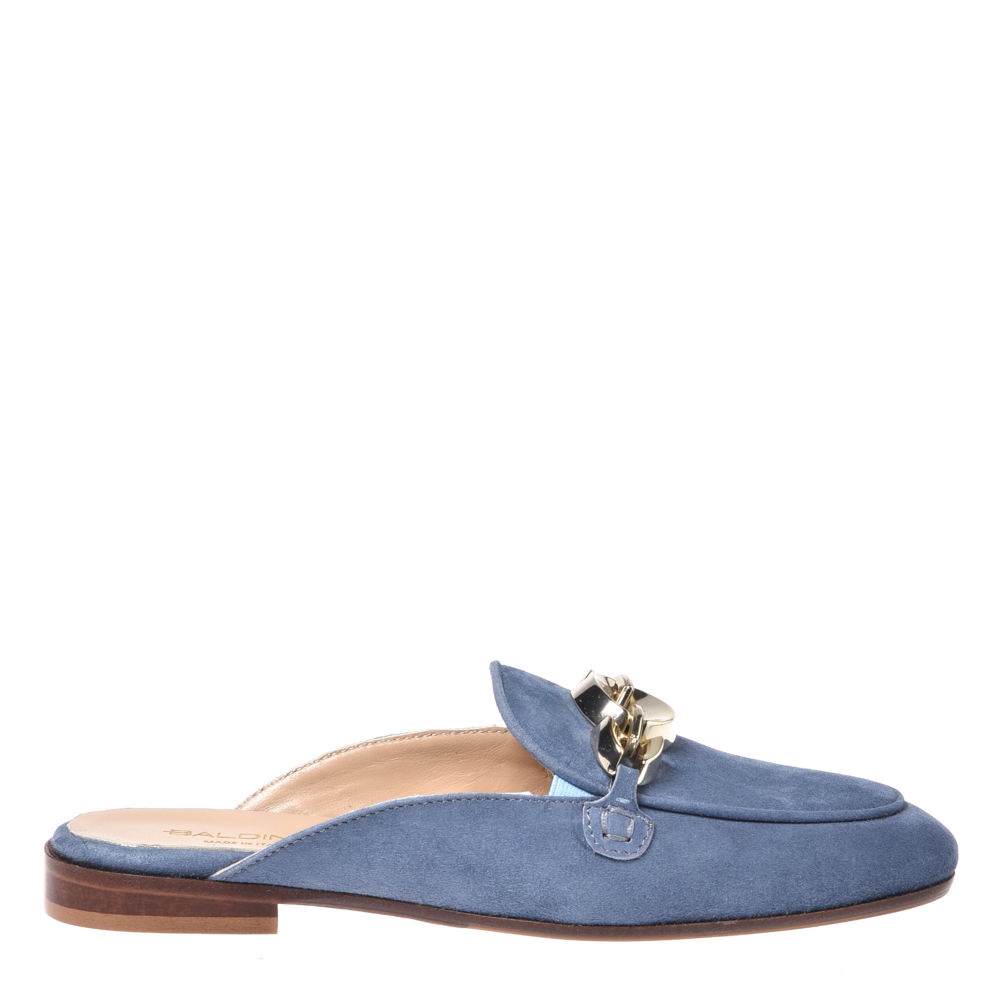 Air force blue suede clogs image