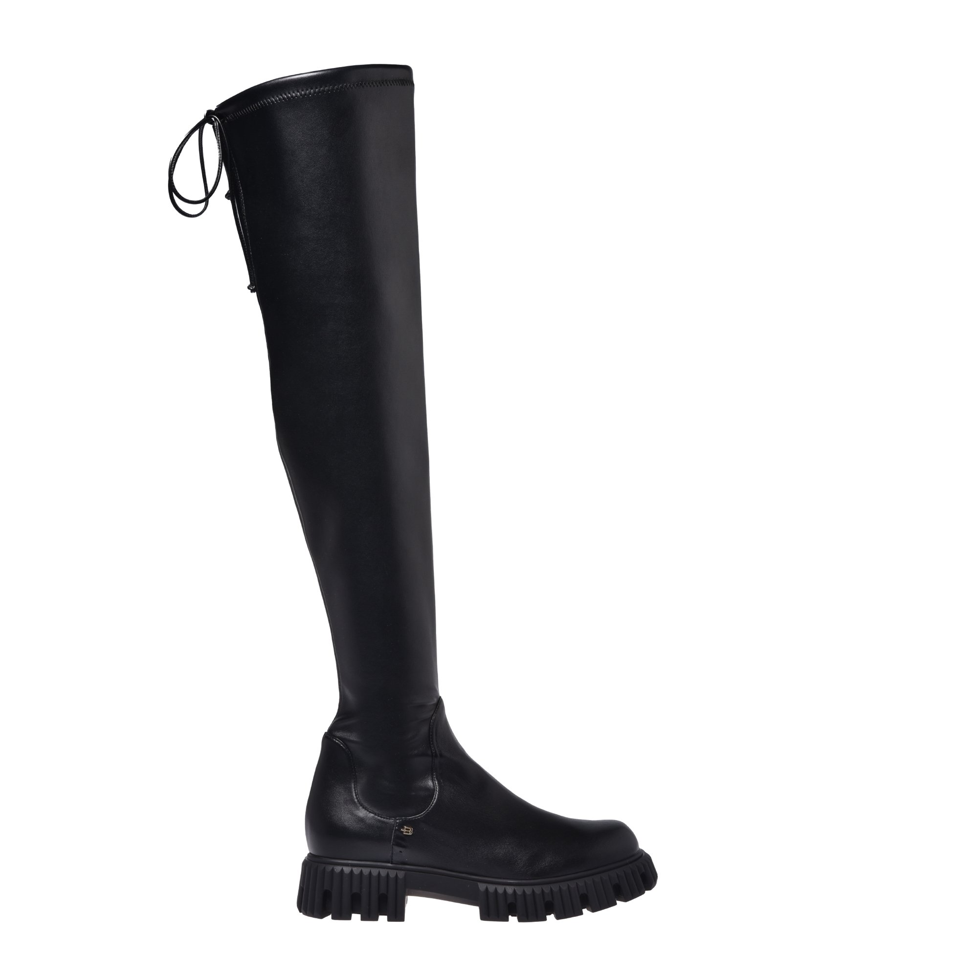 Black eco-Nappa leather boots image