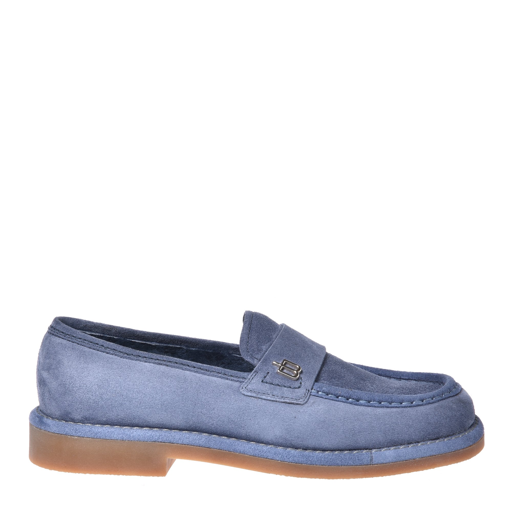 Air force blue suede loafers image