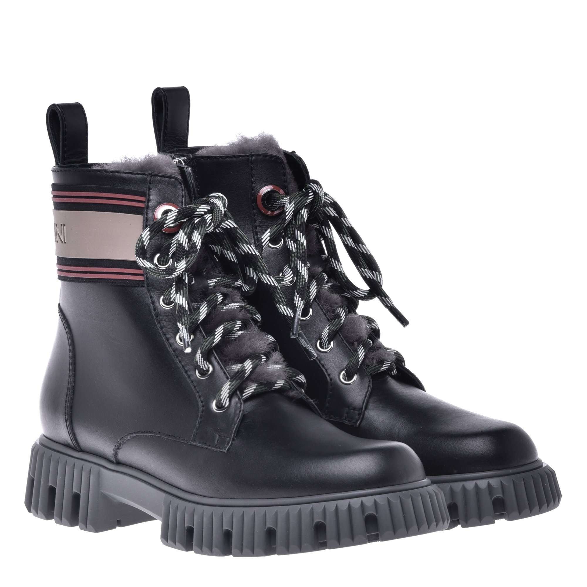 Baldinini Designer Black Leather Metal Tip Ankle Boots Baldinini Quilted Zip Boots - Black - Women|D4B381T1VIDUNEGR main image 3