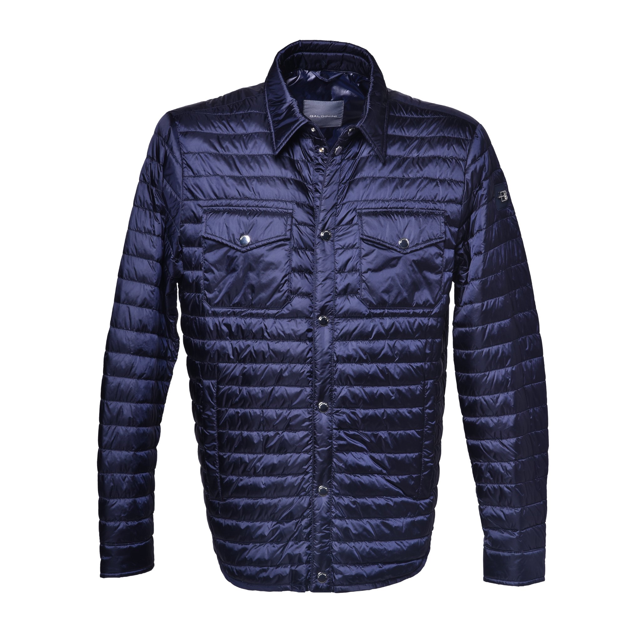 Down jacket in navy blue nylon image
