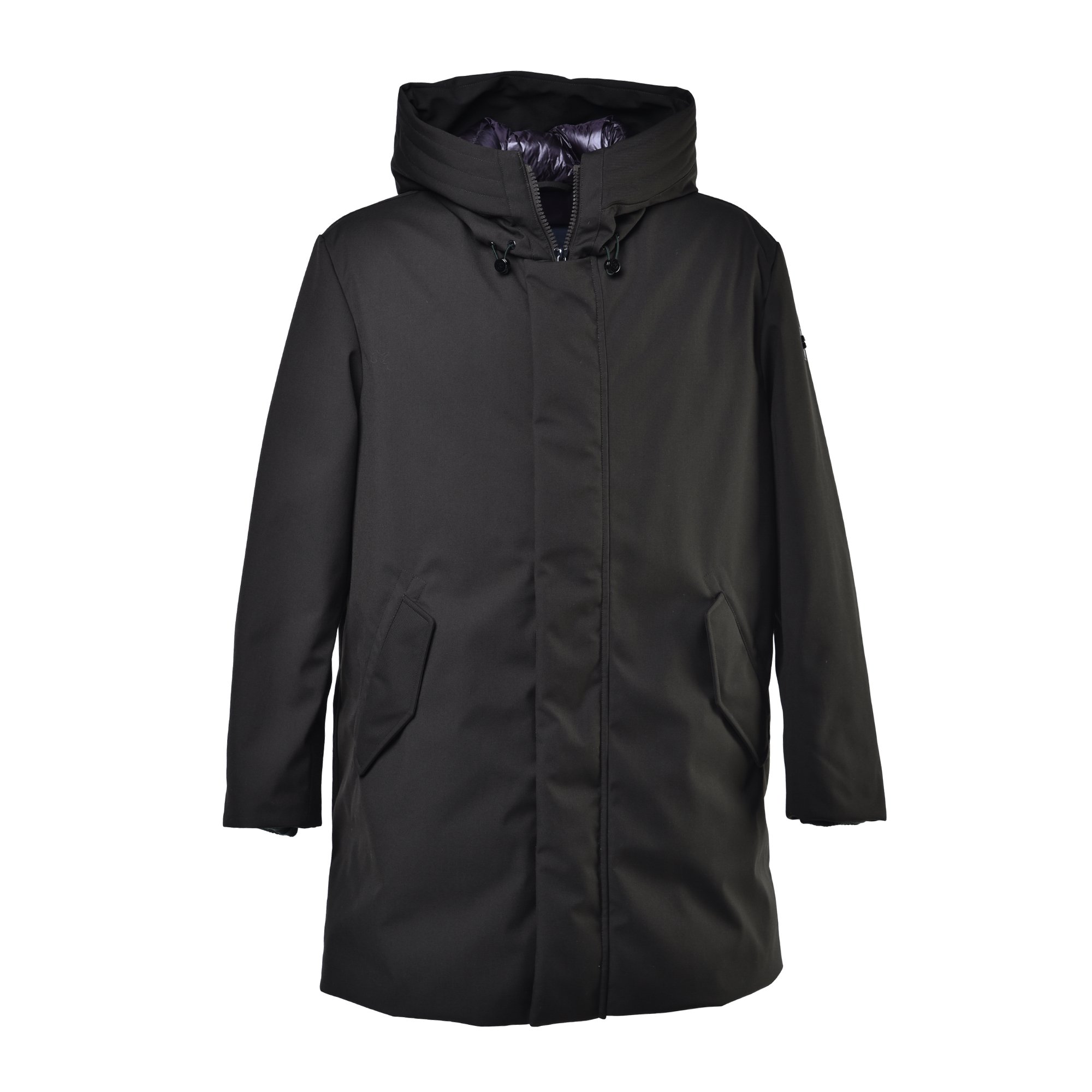 Parka in dark green nylon image