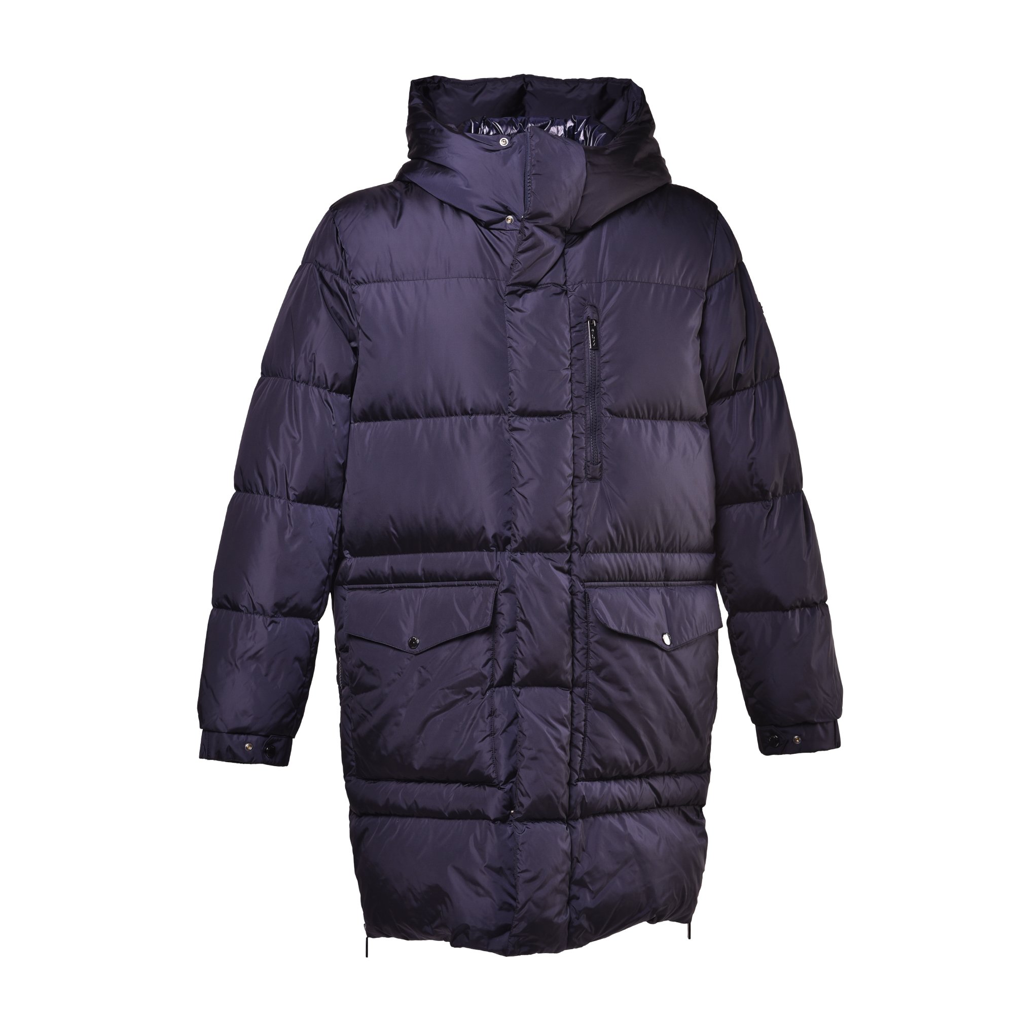 Down jacket in blue nylon image