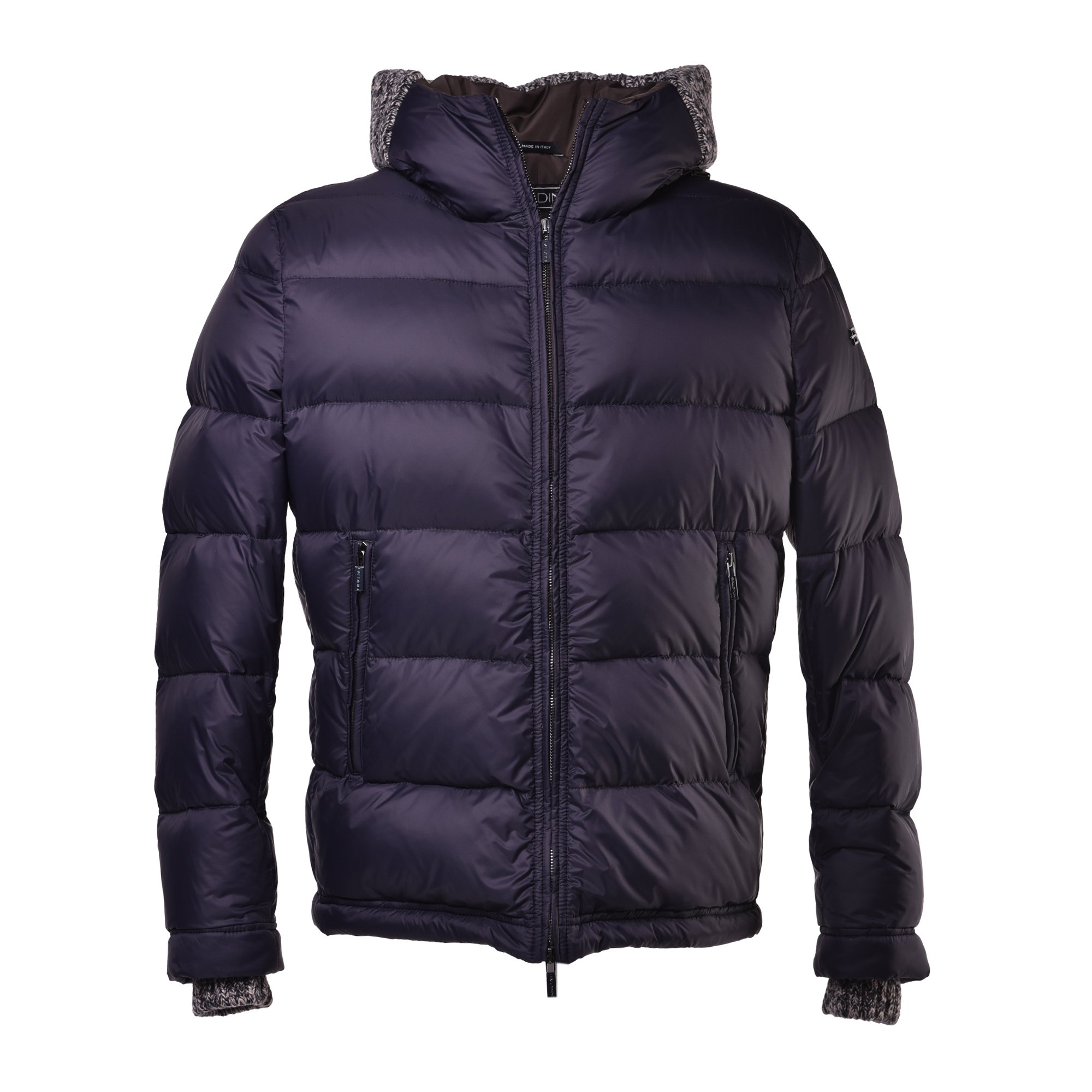 Down jacket in blue nylon image