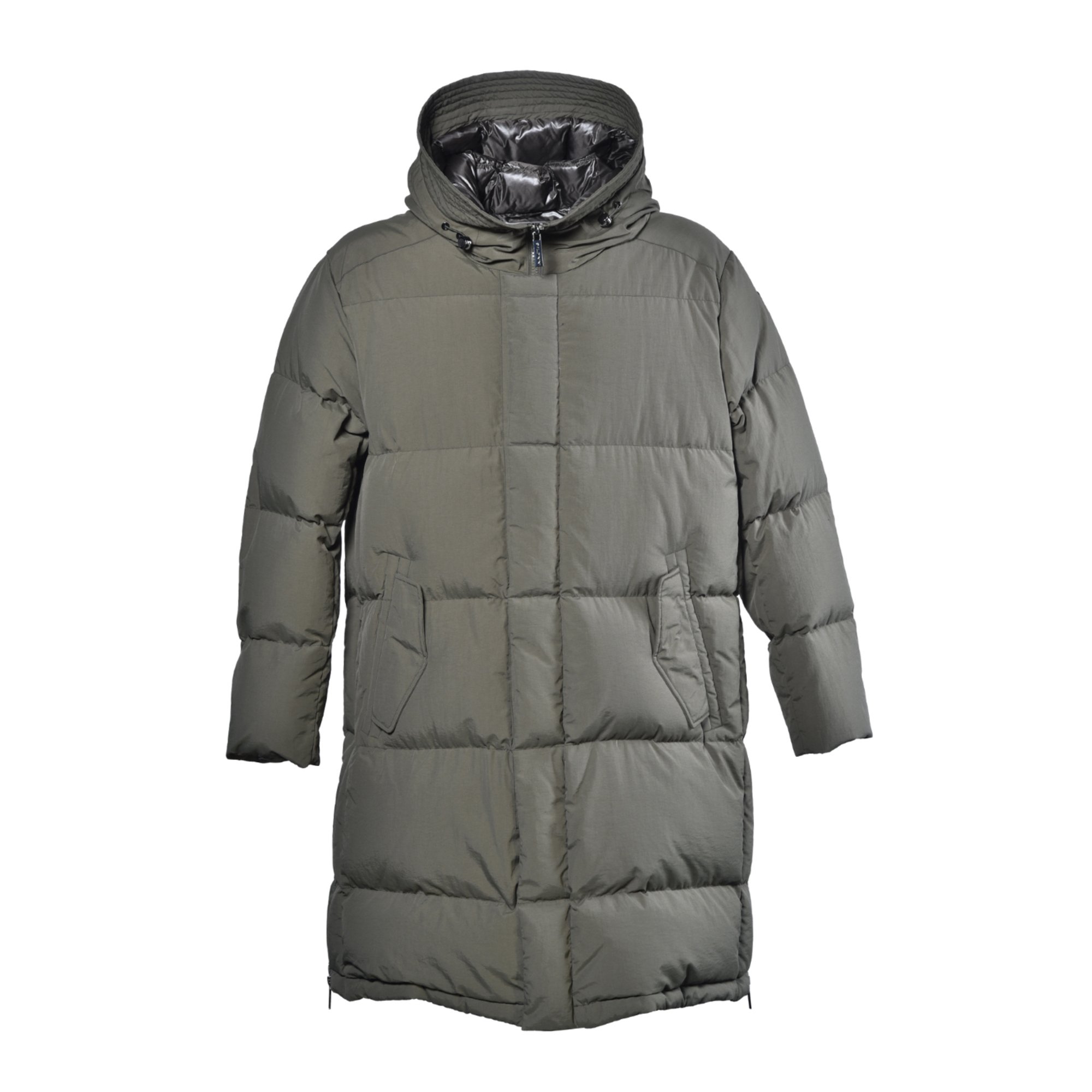 Down jacket in taupe nylon image