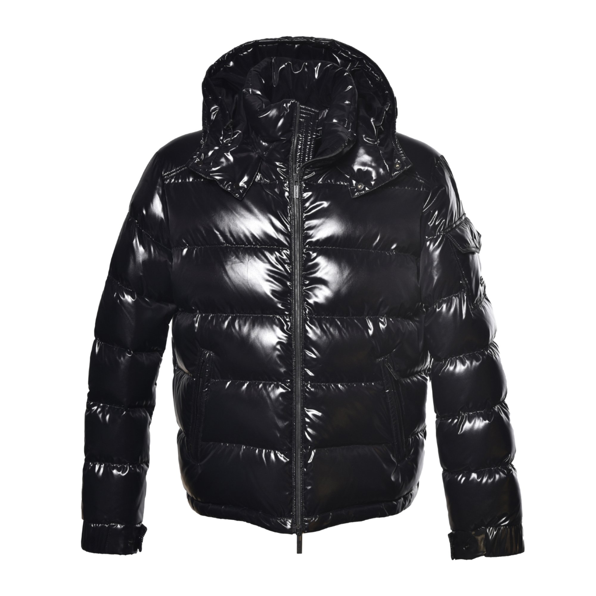 Down jacket in black nylon image