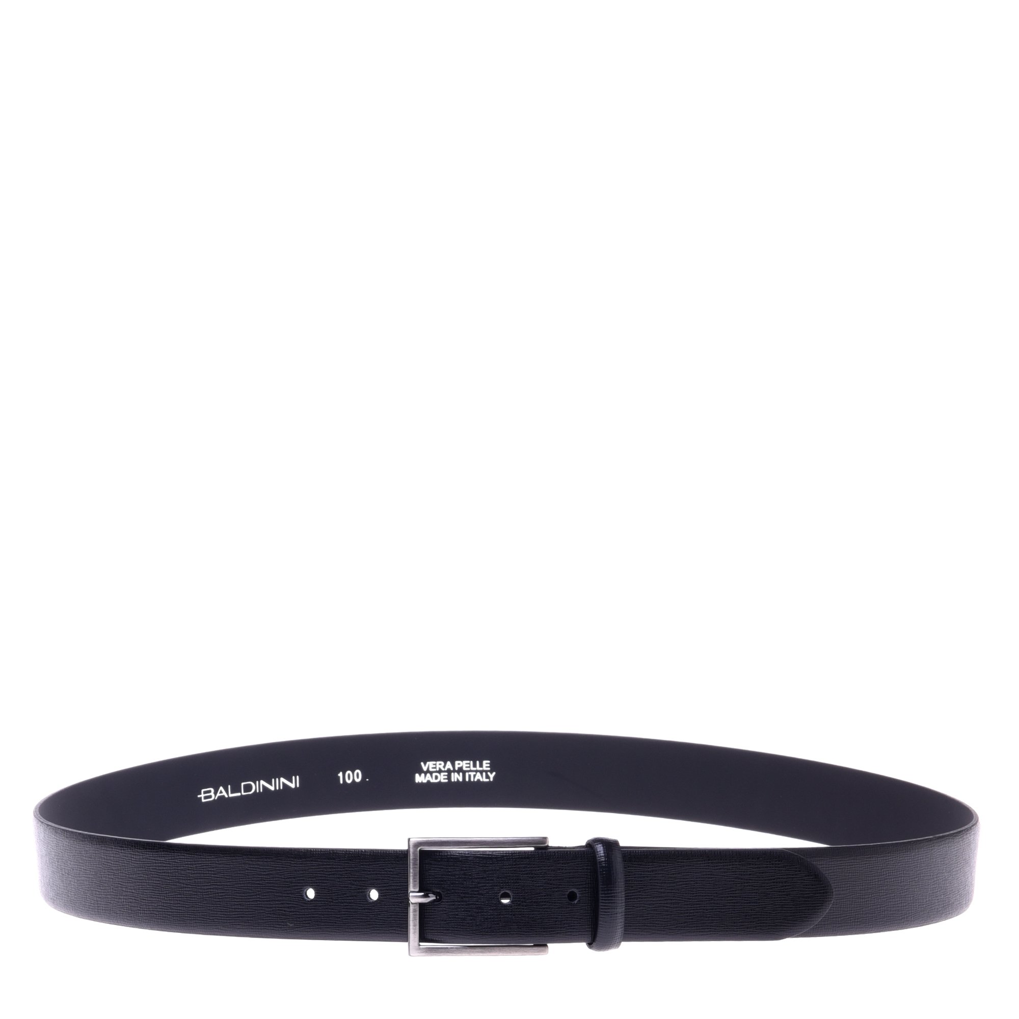 Black Saffiano leather belt image
