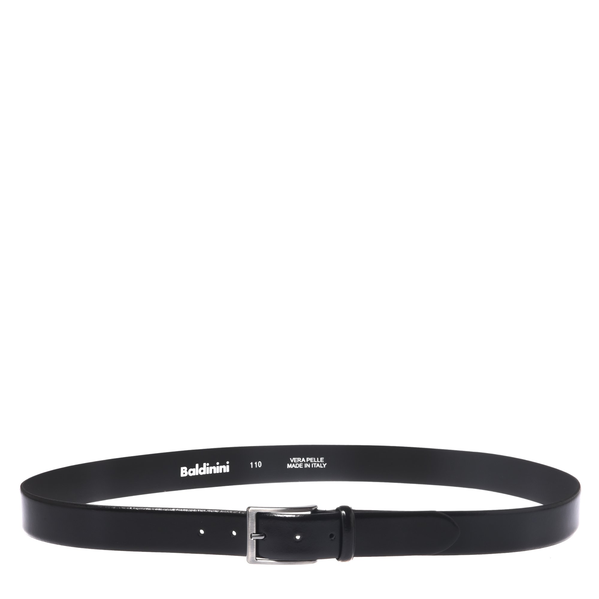 Black leather belt image