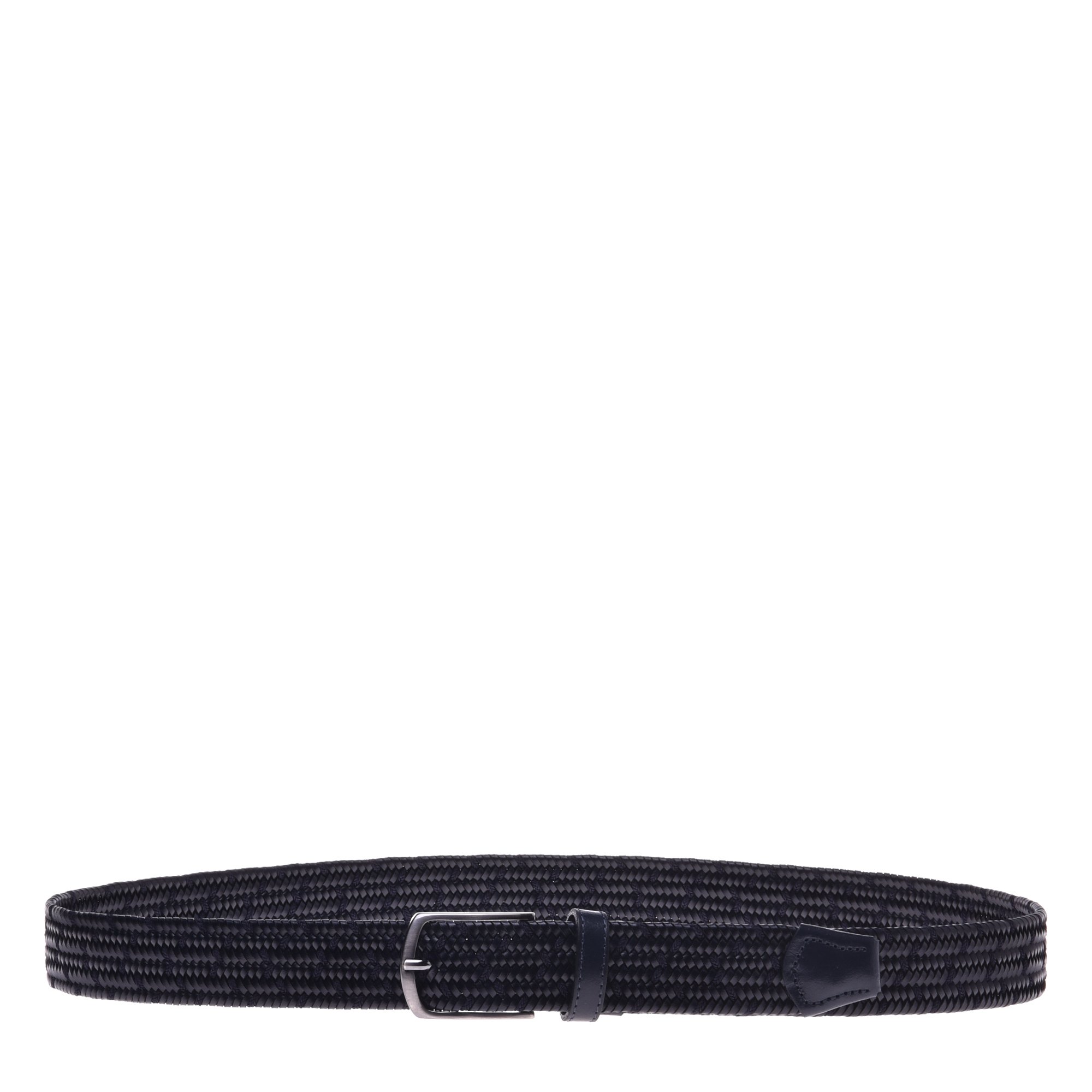 Belt in blue woven leather image