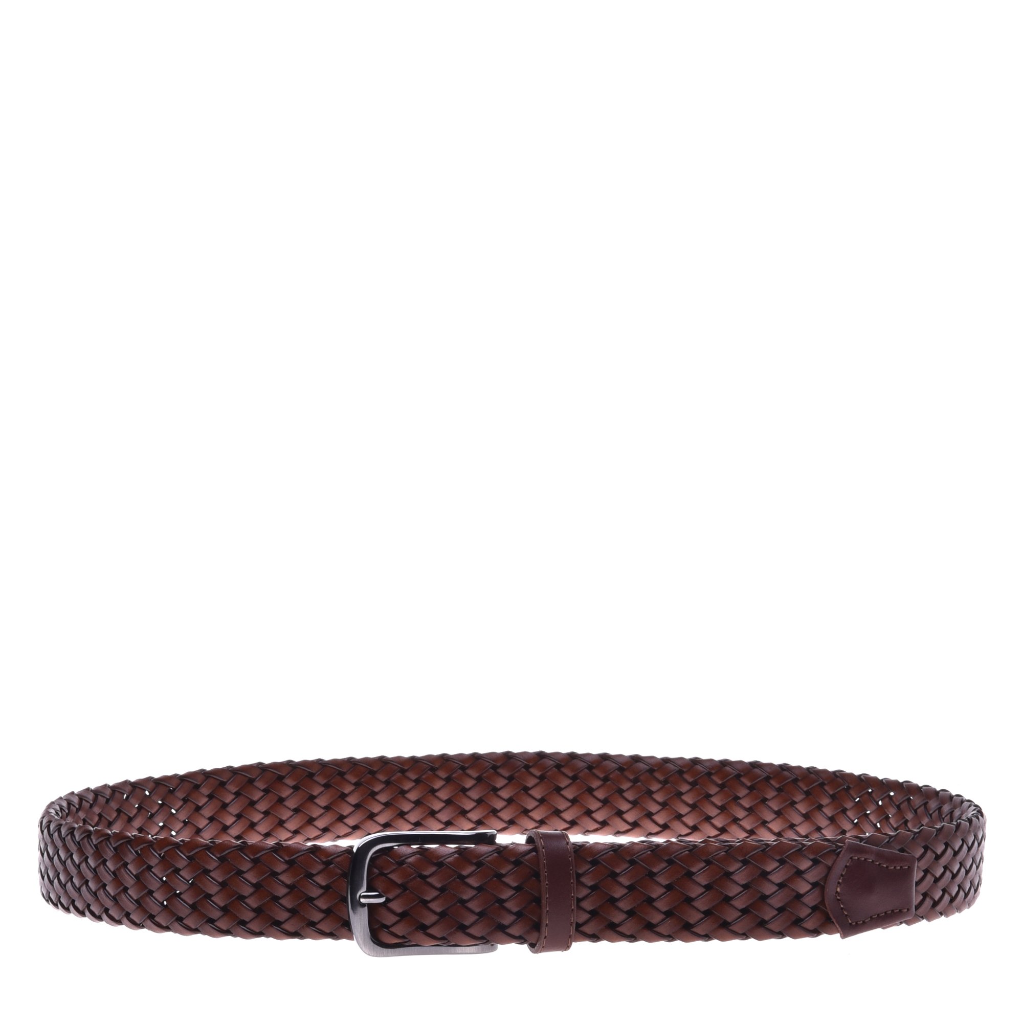 Belt in tan woven leather image