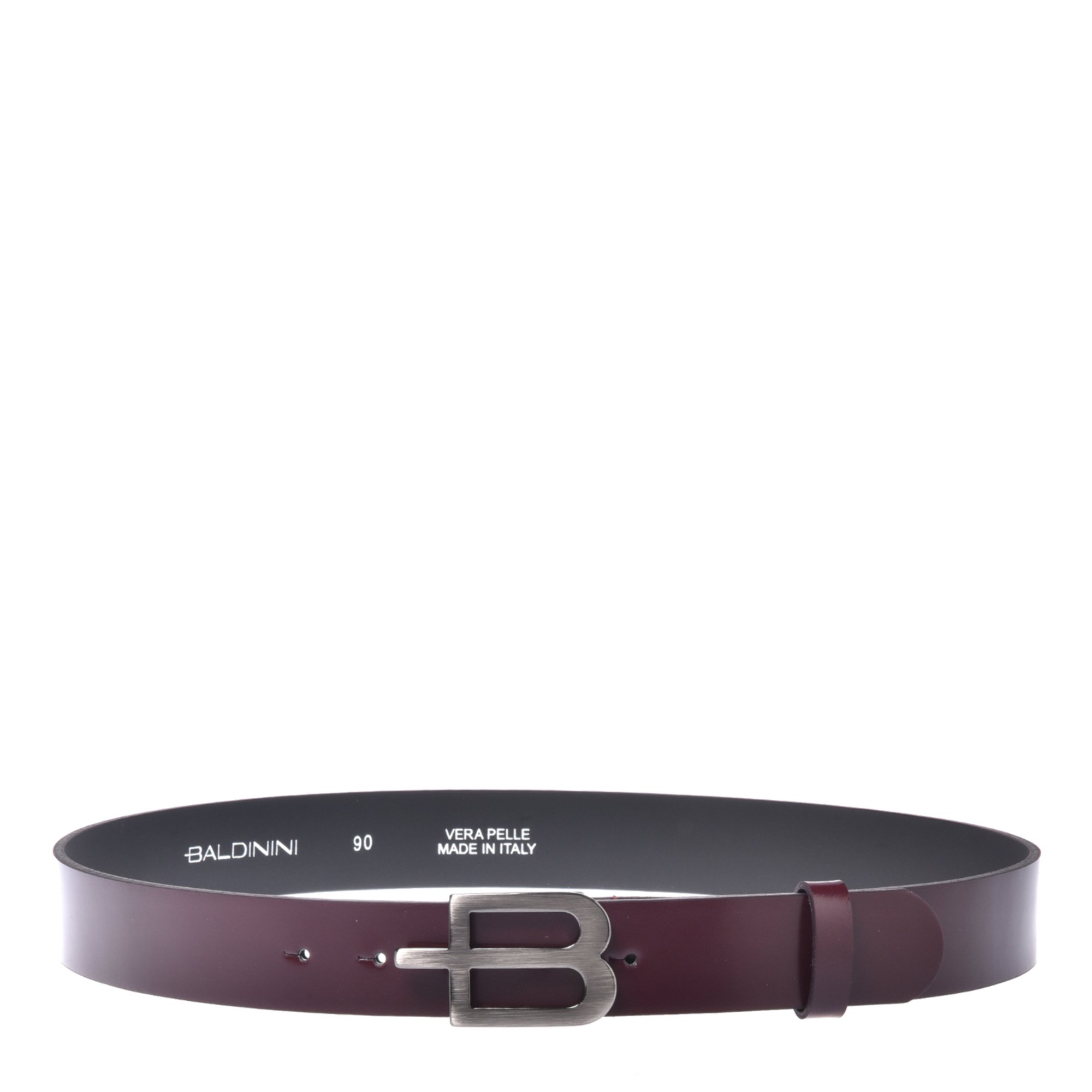Burgundy brushed leather belt image