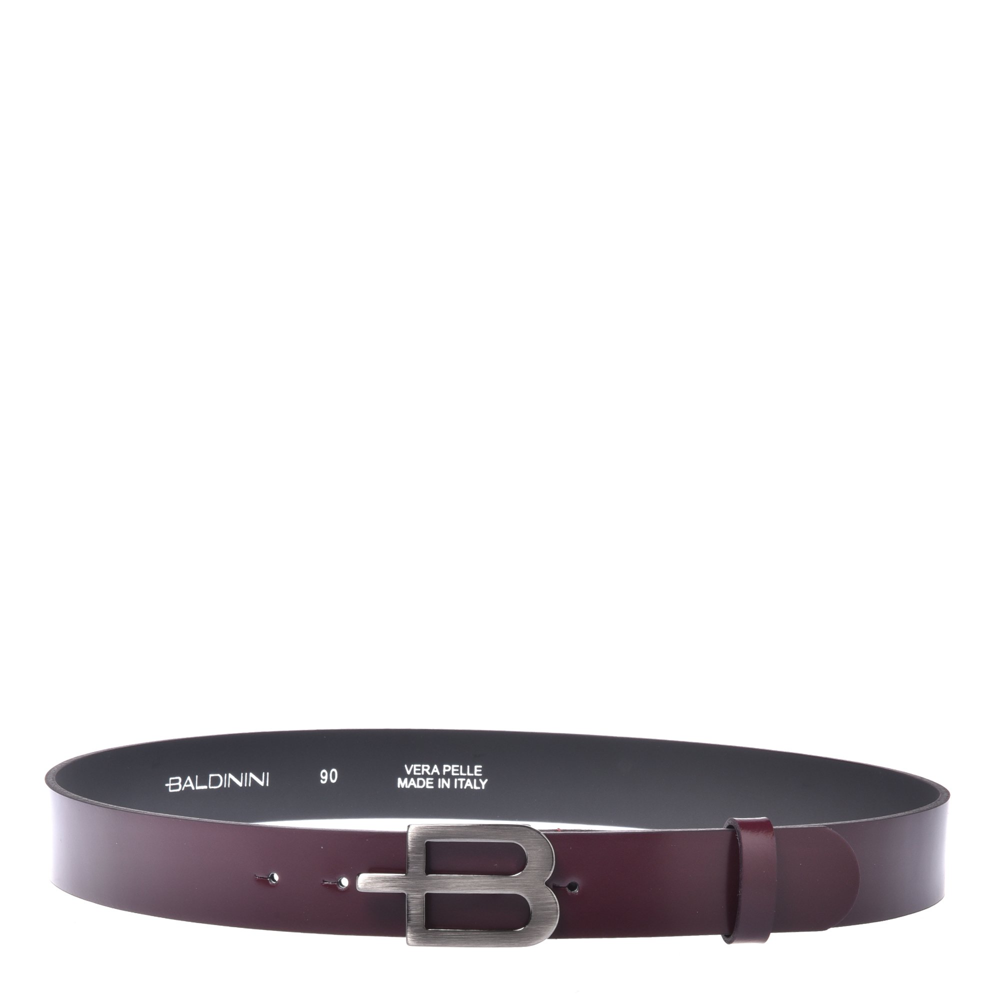 Burgundy brushed leather belt image